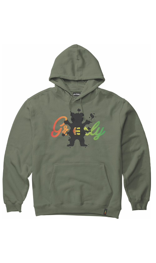 Etnies x Grizzly Men's Military Hoodie - Stylish Streetwear for Skateboarding & Outdoor Activities