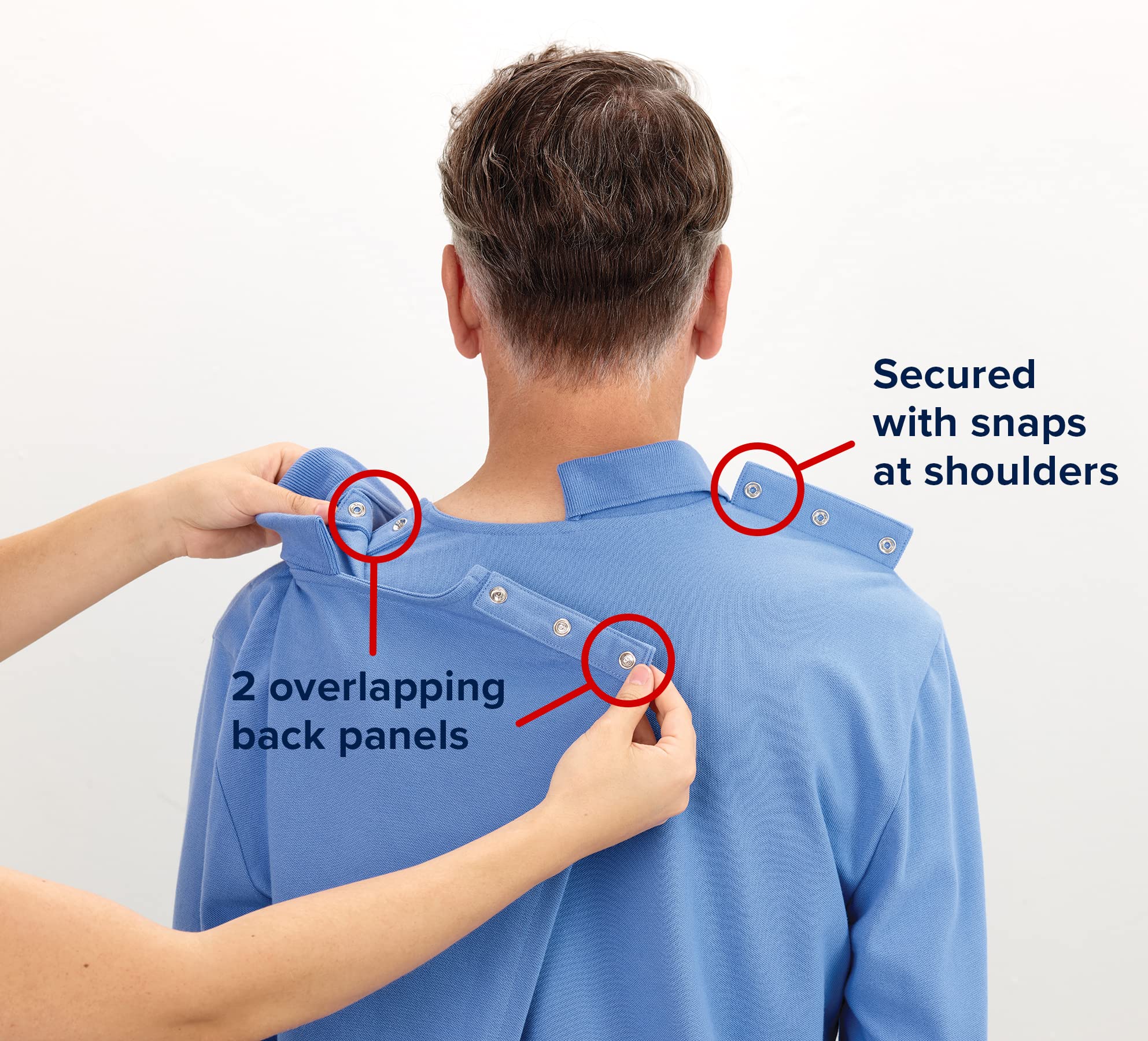 Adaptive Open-Back Fleece Cardigan for Men - Soft Comfortable Wrap Sweater for Wheelchair Users & Seniors - Perfect for Home, Therapy & Cold Weather Wear