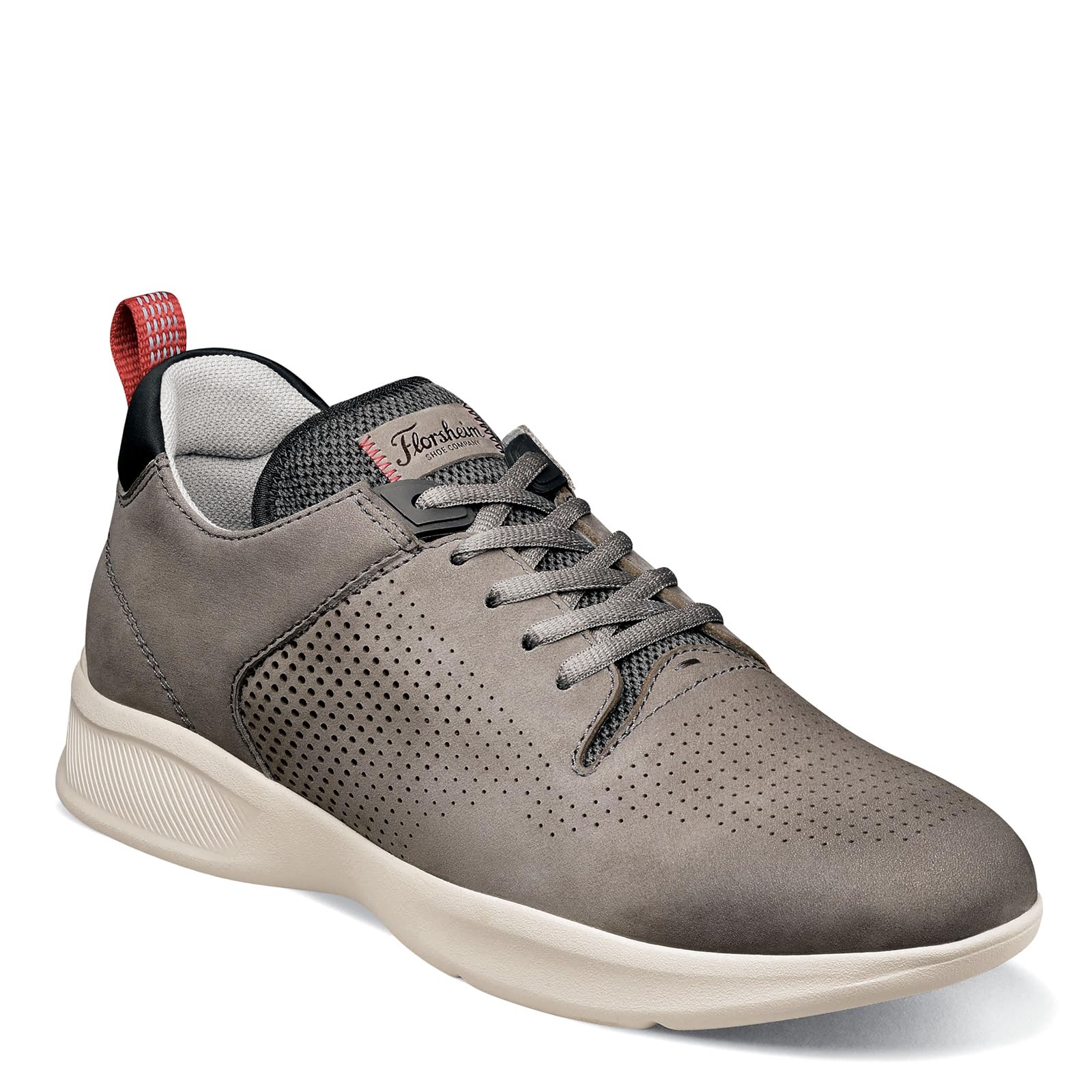 Florsheim Men's Studio Perf Lace-Up Sneakers - Comfortable Casual Shoes for Walking, Work & Everyday Wear | Breathable Leather Oxfords for Business & Office Outfits