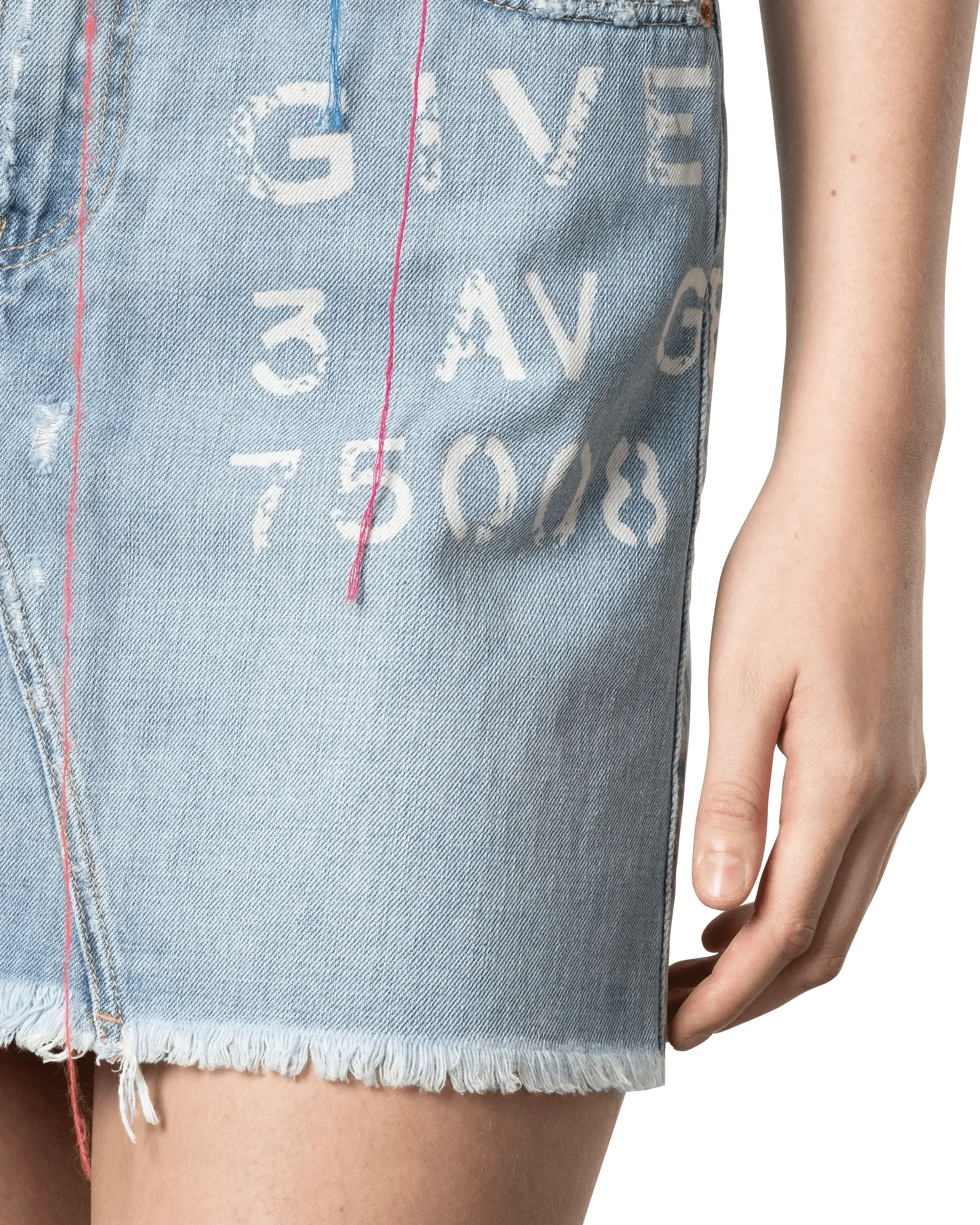 Stylish Denim Mini Skirt with Embroidered Logo - Trendy High Waisted Stretch Short Denim Skirt for Women - Perfect for Casual Outfits, Parties & Summer Fashion