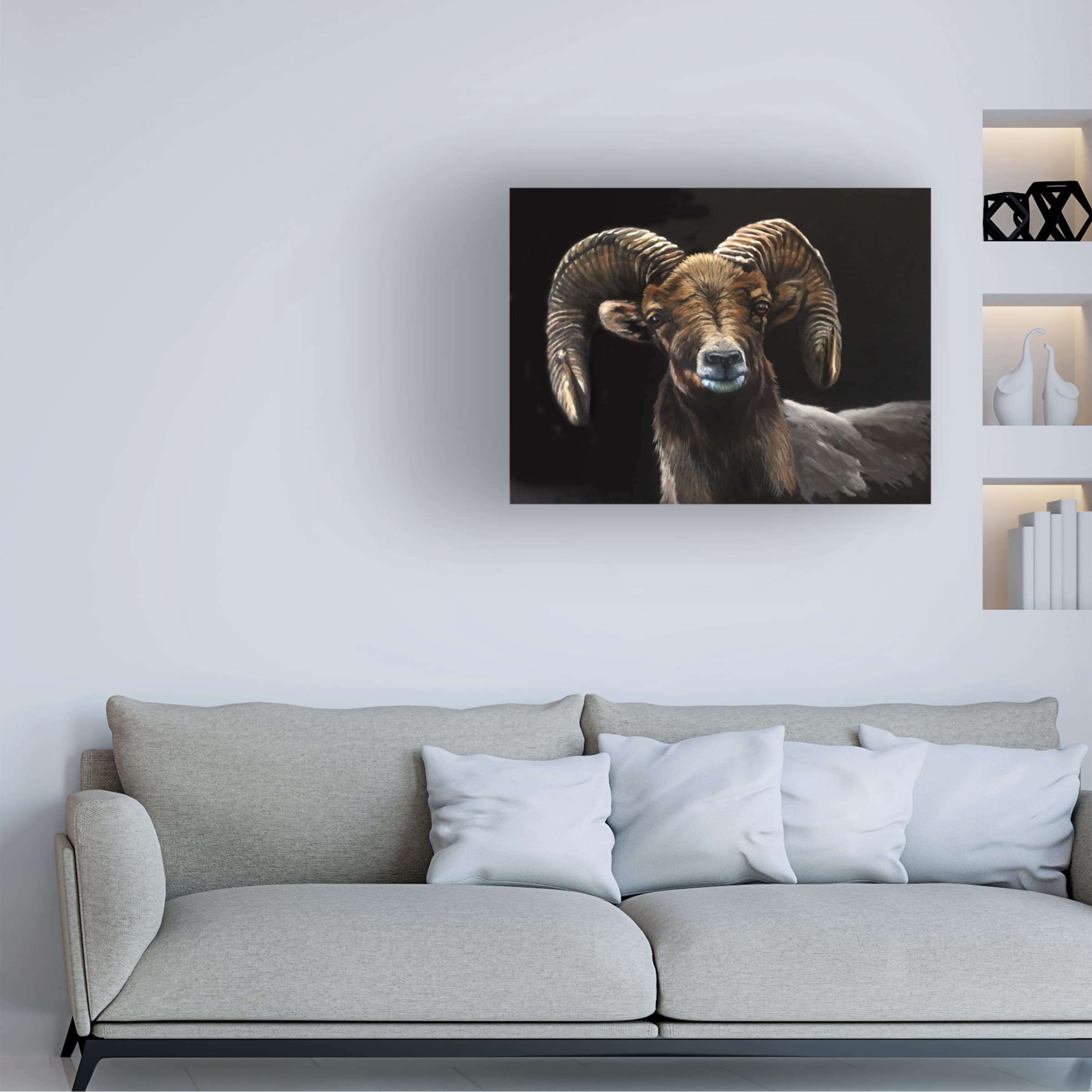 Trademark Fine Art 'Ram' Canvas Wall Art by Eileen Herb-Witte - Modern Home Decor for Living Room, Bedroom & Office