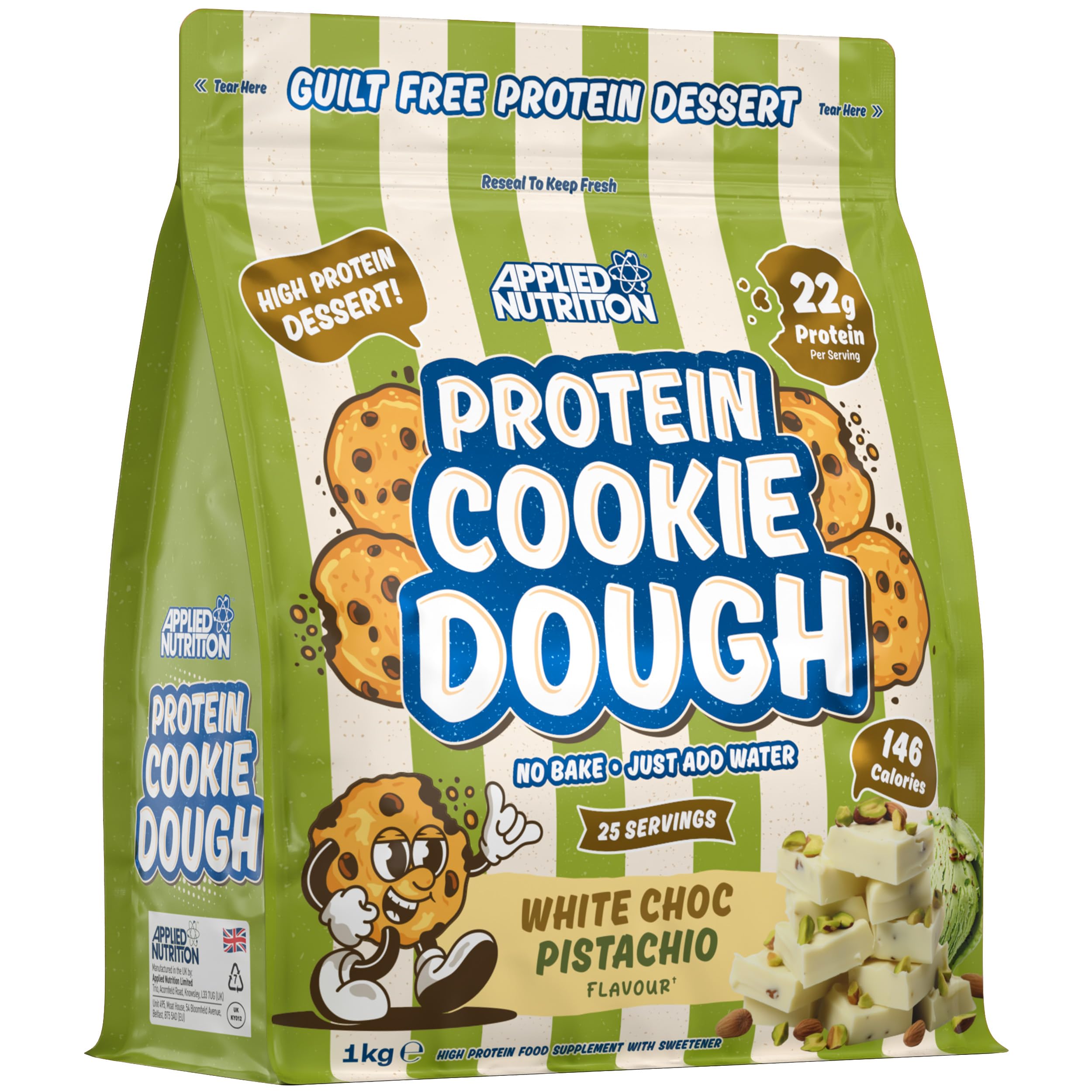 Applied Nutrition Protein Cookie Dough 1kg - High Protein Snack for Fitness & Weight Loss | Perfect for Post-Workout Recovery & Healthy Dessert