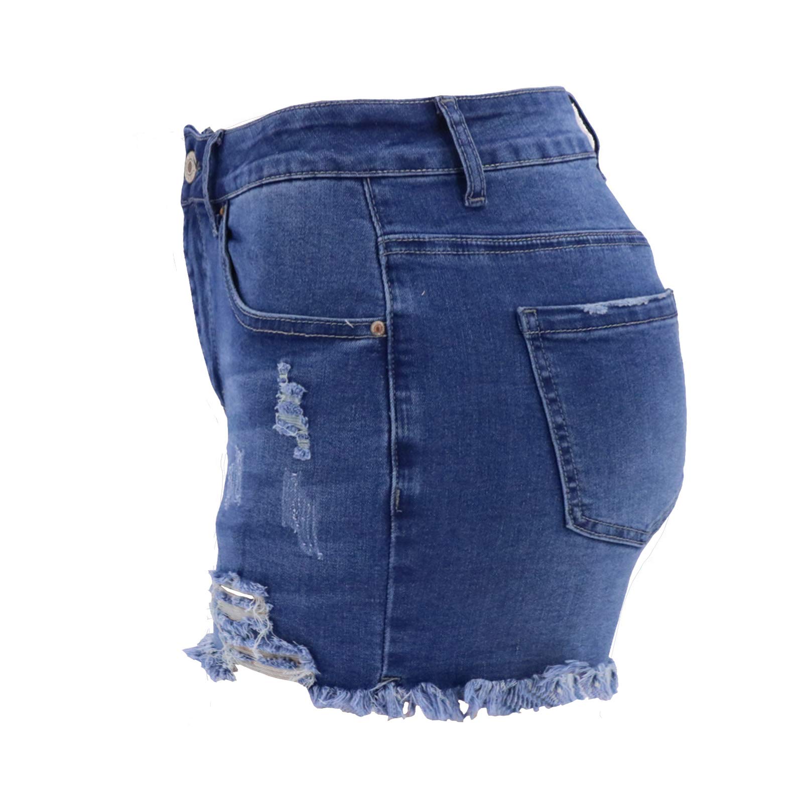 Atditama Women's Ripped Denim Shorts - Stretch Skinny Frayed Jean Shorts for Summer | Casual Beachwear & Street Style Outfits
