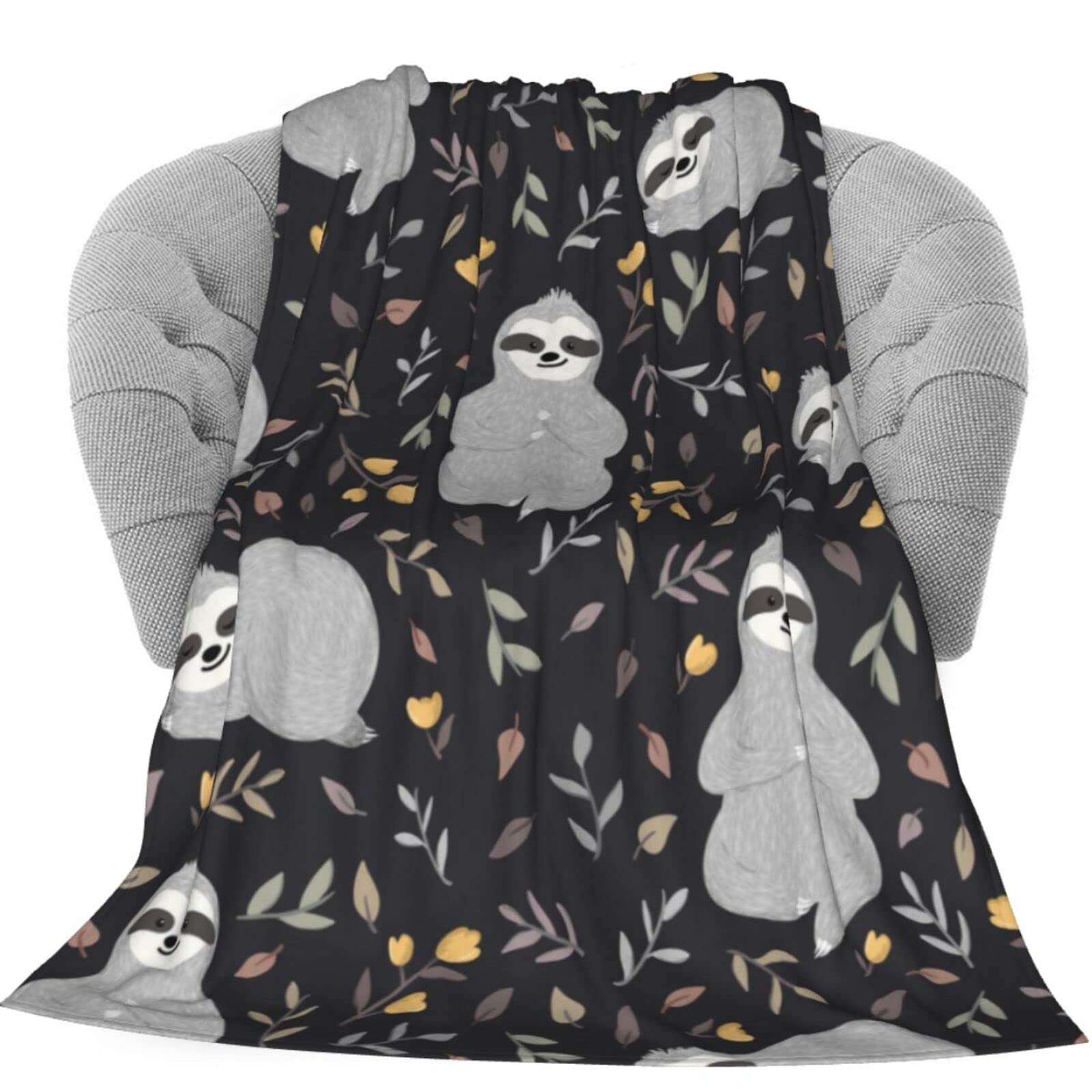 Delerain Cute Baby Sloths Soft Throw Blanket 40