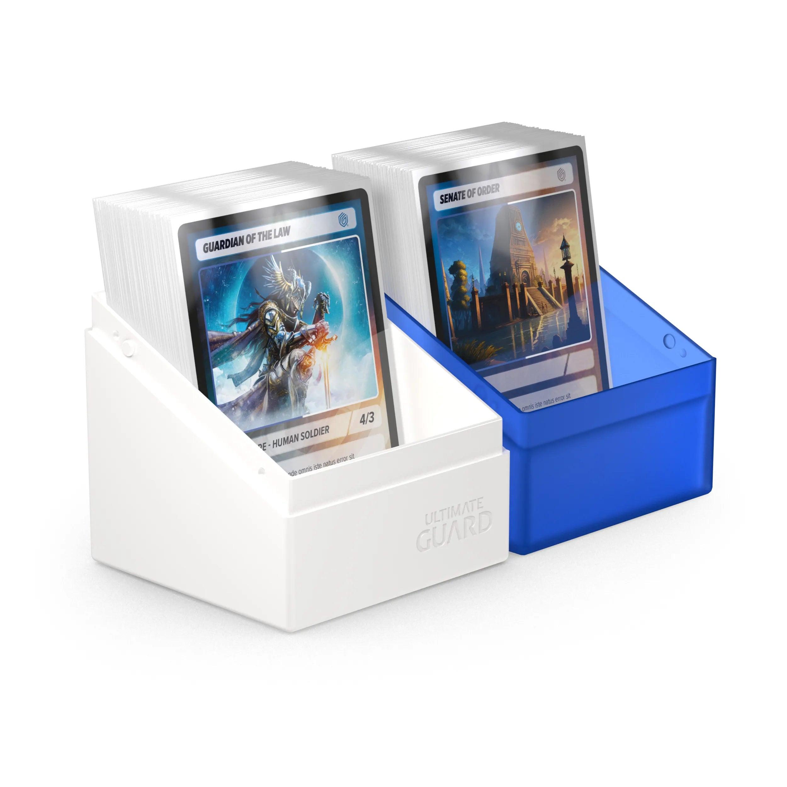 Boulder 100+ Deck Box - Synergy Blue/White | Premium Card Storage for MTG, Pokemon & Yu-Gi-Oh | Perfect for Game Nights & Collectors