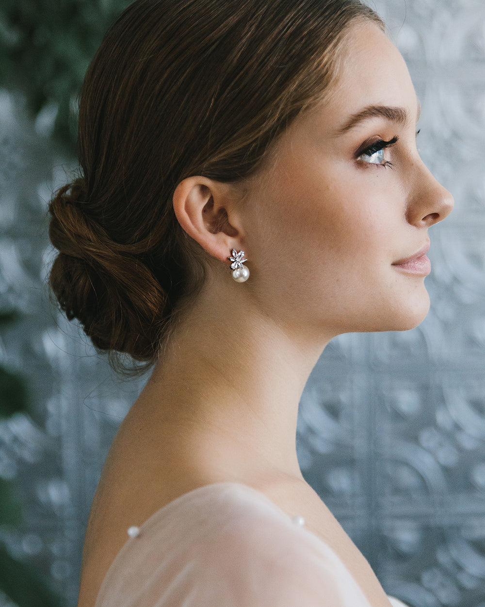 Carmen Pearl Stud Earrings - Classic White Freshwater Pearl Earrings for Women, 18K Gold Plated, Minimalist Elegant Jewelry Gift for Her | Perfect for Weddings, Date Nights & Office Wear