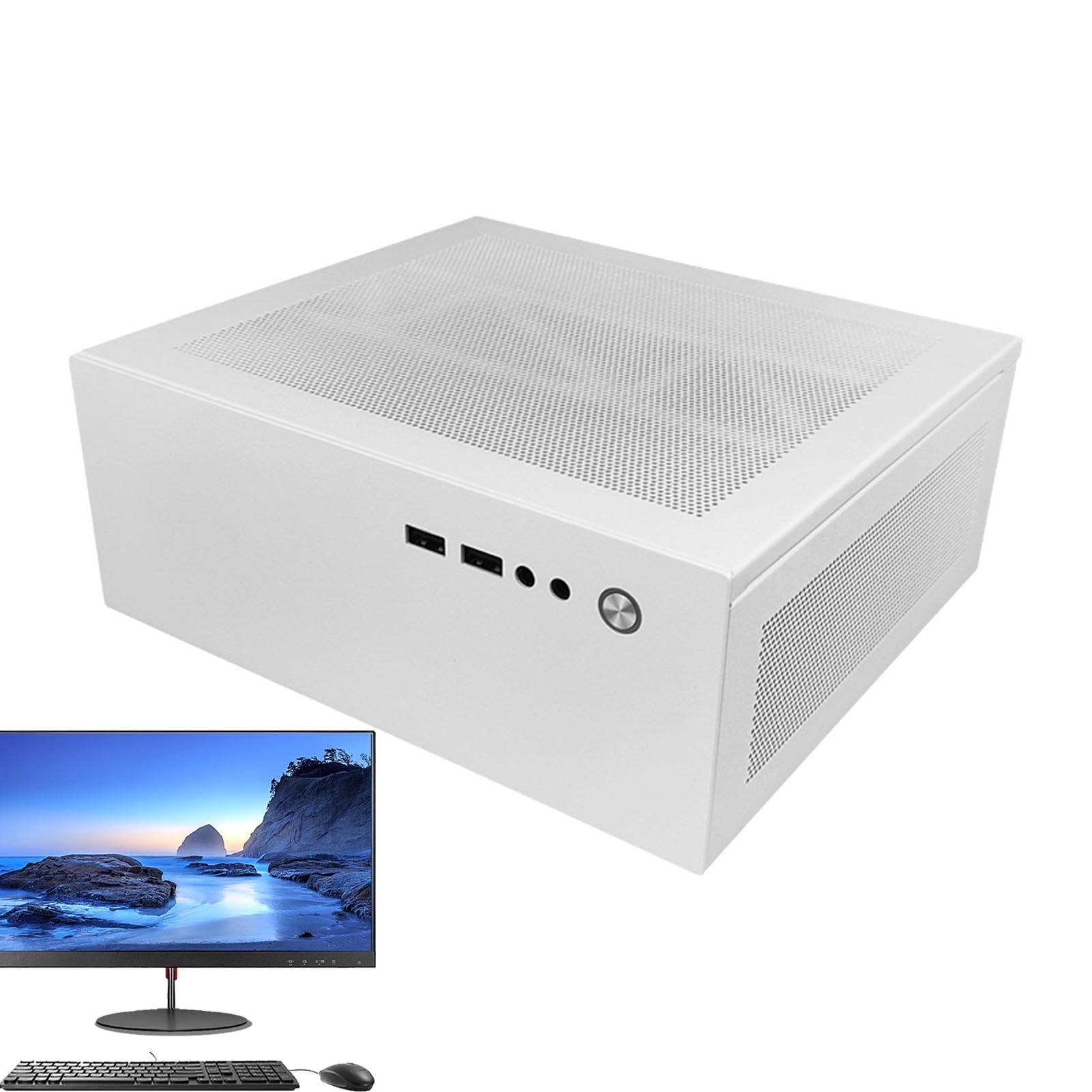 Compact Gaming PC Case - Small Desktop Computer Chassis for Table | Mini ATX Tower Case for Students, Home & Gamers | Perfect for Small Spaces, Gaming Setups & Home Offices