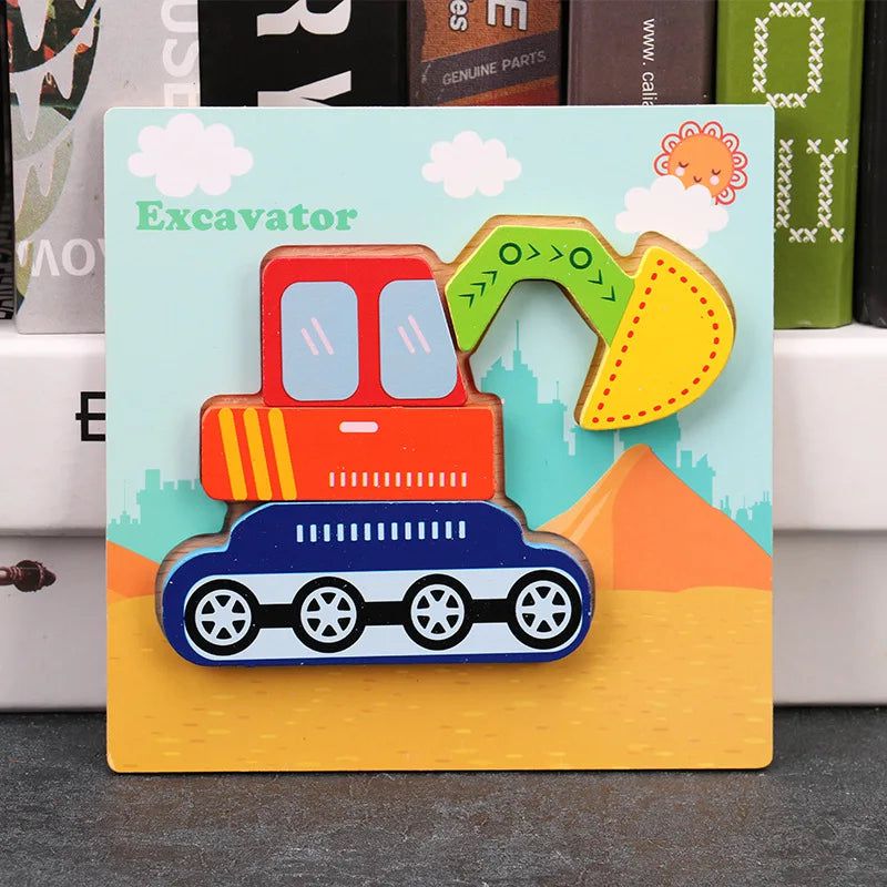 3D Wooden Animal Puzzles for Toddlers - Educational Learning Toys for Kids - Perfect for Early Childhood Development & Montessori Playtime