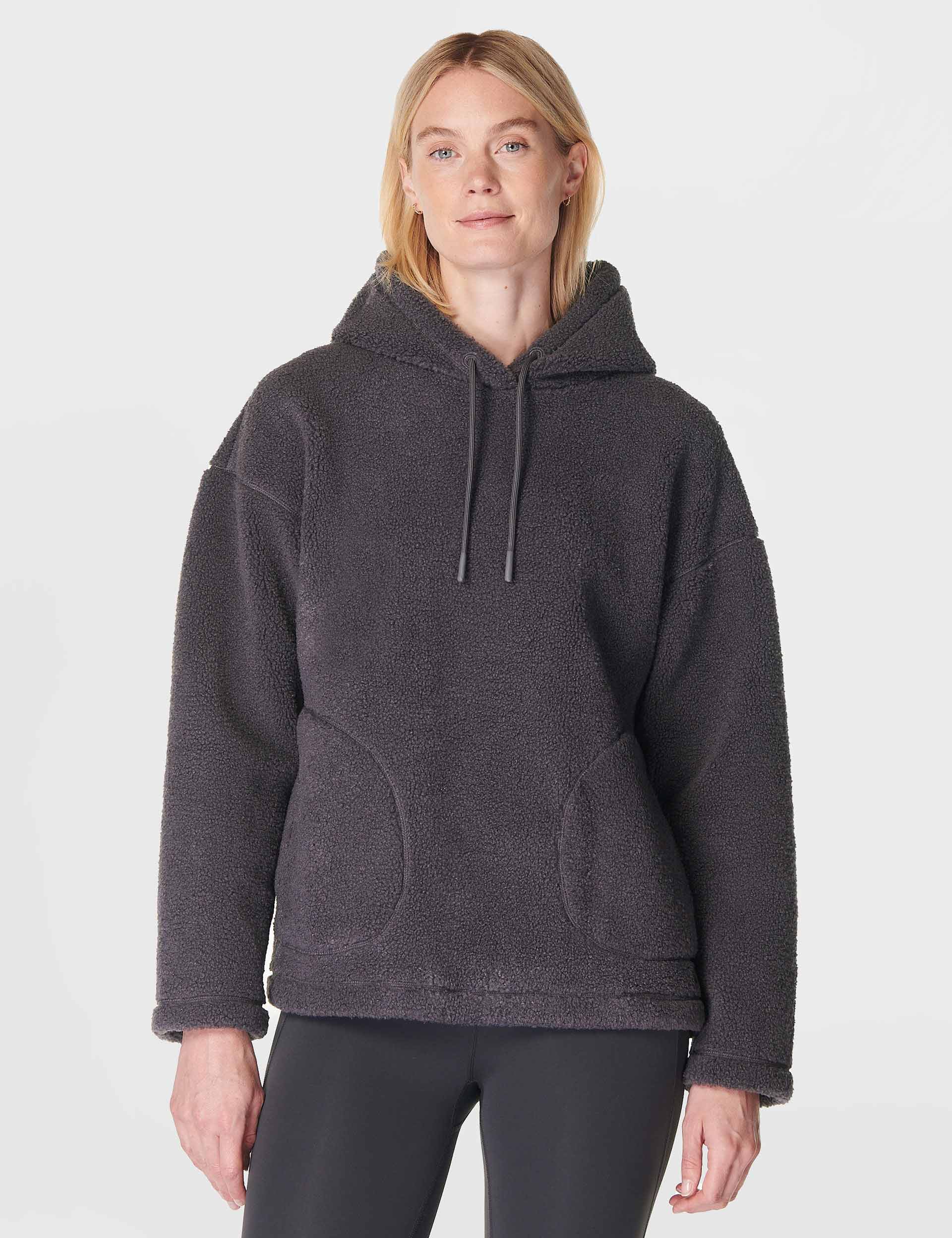 Soft Plush Textured Hoodie for Women & Men - Cozy Urban Grey Pullover Sweatshirt | Perfect for Casual Wear, Lounge & Outdoor Activities