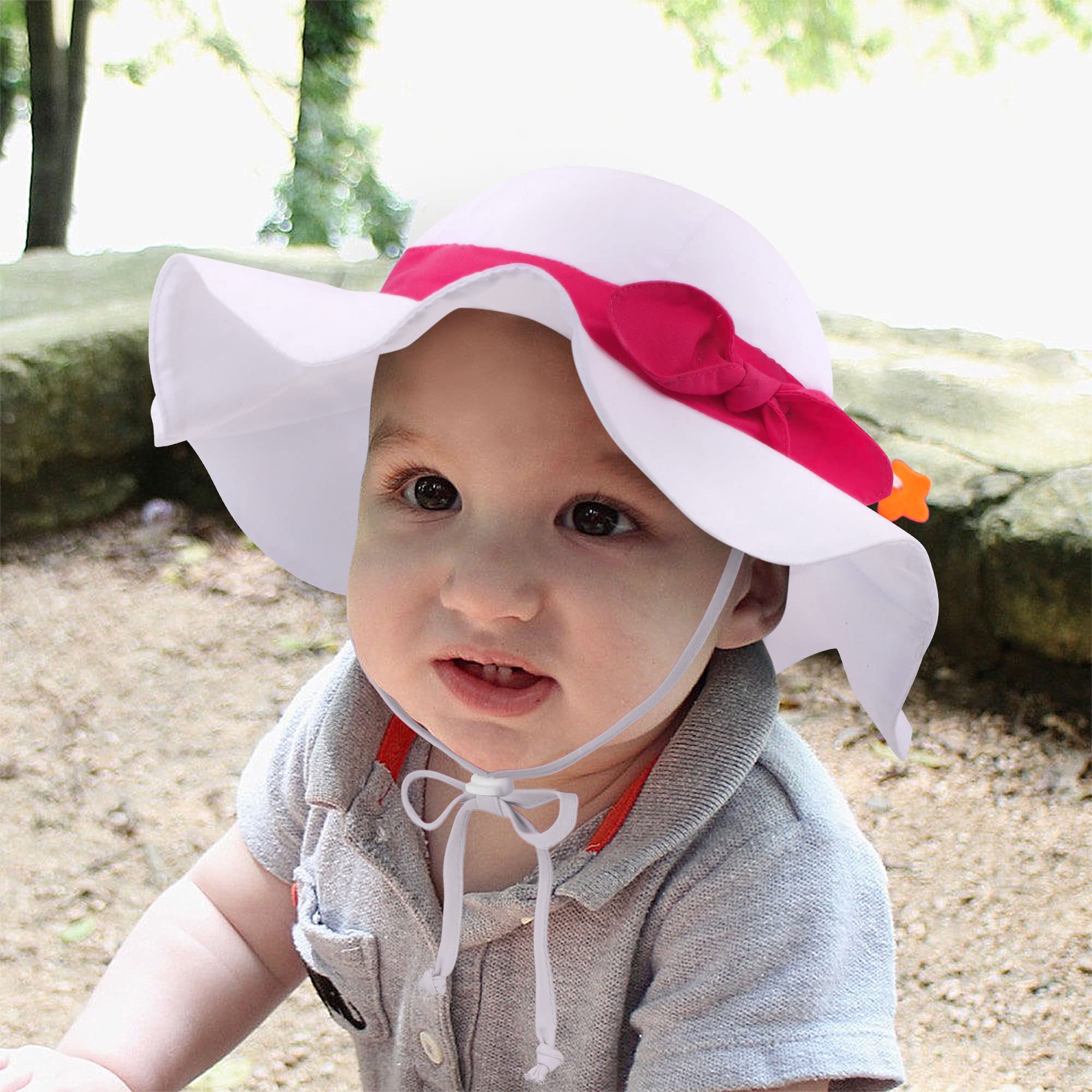 SimpliKids UPF 50+ Baby Sun Hat with Wide Brim - UV Protection for Infants & Toddlers - Perfect for Beach, Pool & Outdoor Activities