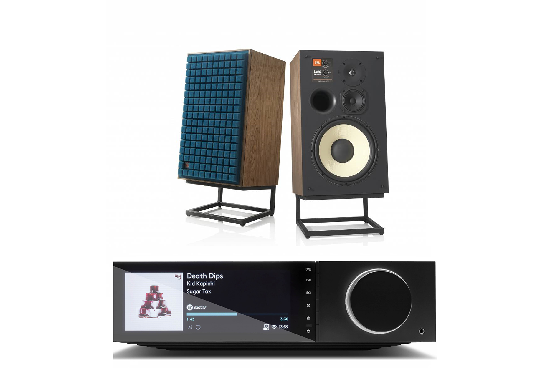 JBL L100 Classic 12 Inch 3-Way Bookshelf Speakers Pair with Cambridge Audio Evo 150 Integrated Amplifier - Premium Hi-Fi Audio System for Home Theater, Music Listening & Audiophile Setups