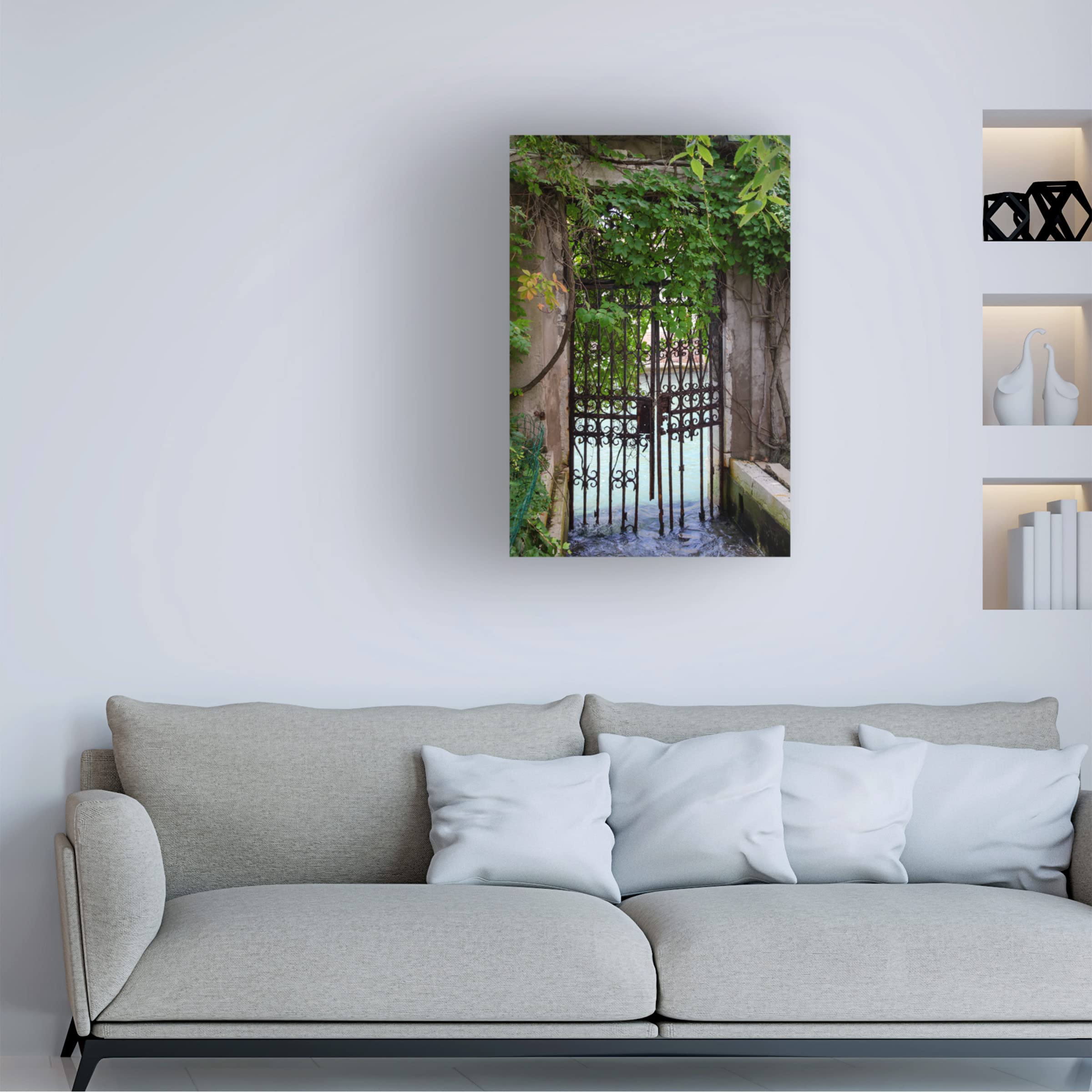 Laura DeNardo 'Elegant Canal Entrance' Canvas Wall Art Print - Handmade Home Decor for Living Room, Bedroom & Office