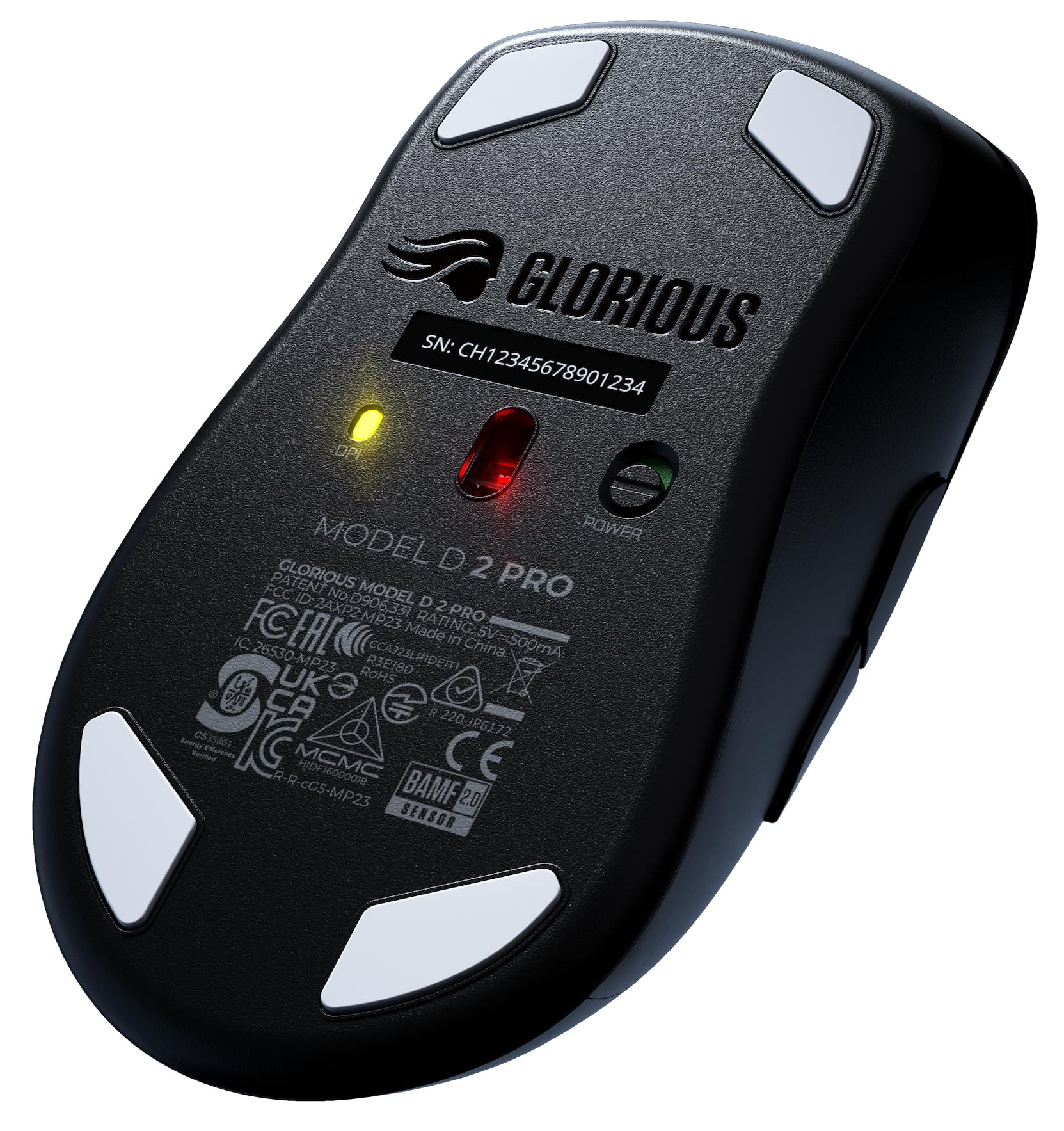 Glorious Model D 2 PRO Wireless Gaming Mouse - 2.4GHz 1ms Delay, 100M Clicks, Ultra-Light 60g, Long Battery Life, 26000 DPI, RGB, Ergonomic Design, 6 Buttons, PTFE Feet - Black | Perfect for FPS, MOBA & Esports Gaming