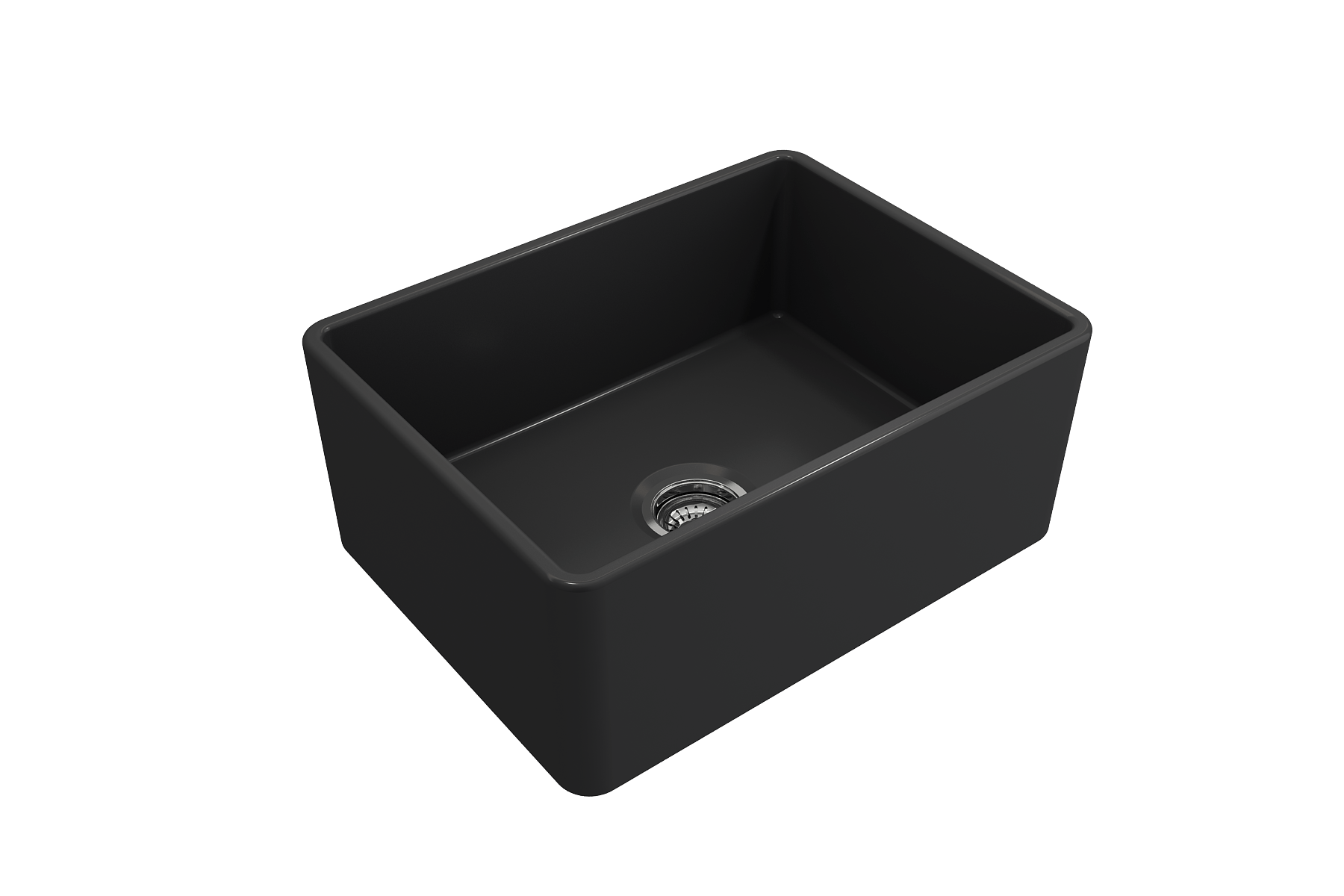 BOCCHI Classico 24-inch Fireclay Farmhouse Apron Front Single Bowl Kitchen Sink - Durable & Stylish for Modern Farmhouse, Rustic, and Traditional Kitchen Designs