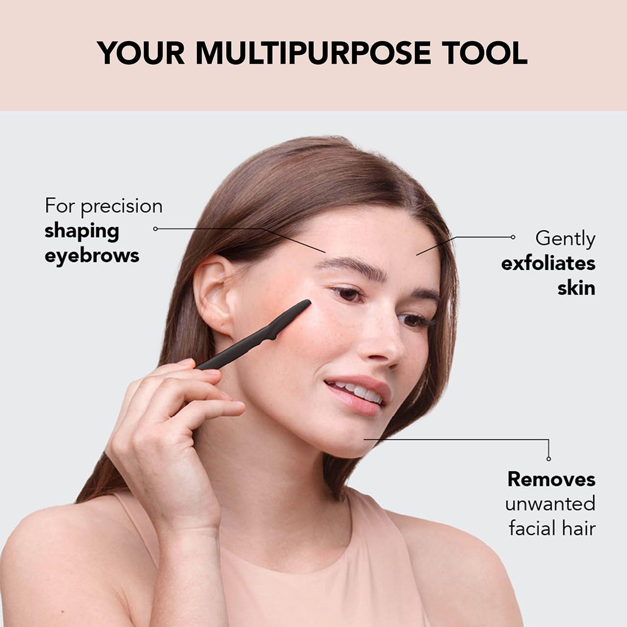 Kitsch Dermaplaning Tool for Face - Exfoliating & Peach Fuzz Removal | Luxury Spa Shower Cap for Hair Care | Perfect for At-Home Skincare Routine & Salon-Quality Bath Experience
