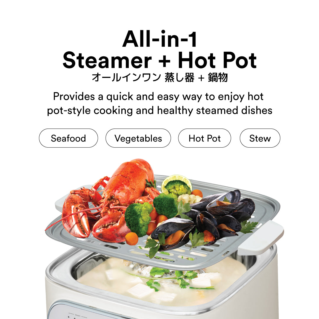Toyomi ST 2318 Electric Stackable Food Steamer - 3-Tier Multi-Function Rice Cooker & Vegetable Steamer for Healthy Cooking | Perfect for Meal Prep, Dumplings & Family Dinners