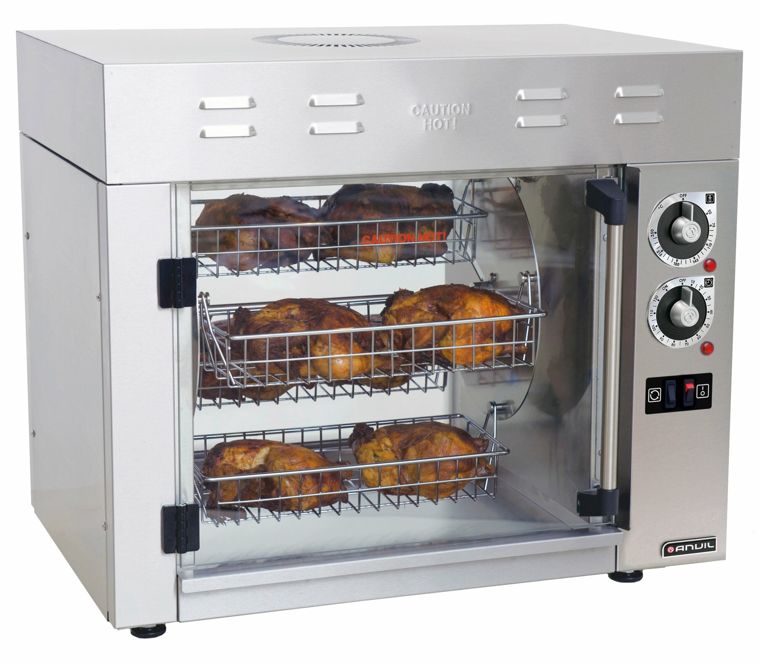 Anvil 8 Bird Chicken Rotisserie Grill - Heavy Duty Commercial Grade Rotisserie Oven for Restaurants & Catering - Perfect for BBQ, Parties, and Outdoor Cooking (Model CGA0008)
