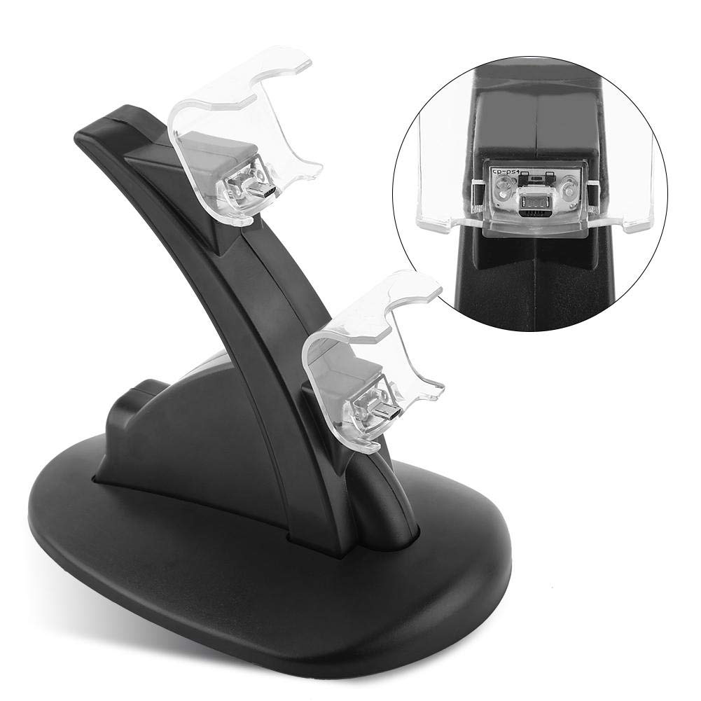 Socobeta Dual USB Charging Dock Station for PS4 Controller - Fast Charger for PS4 Slim & Pro Controllers | Gaming Accessories for PlayStation 4 | Perfect for Multiplayer Gaming & Controller Maintenance