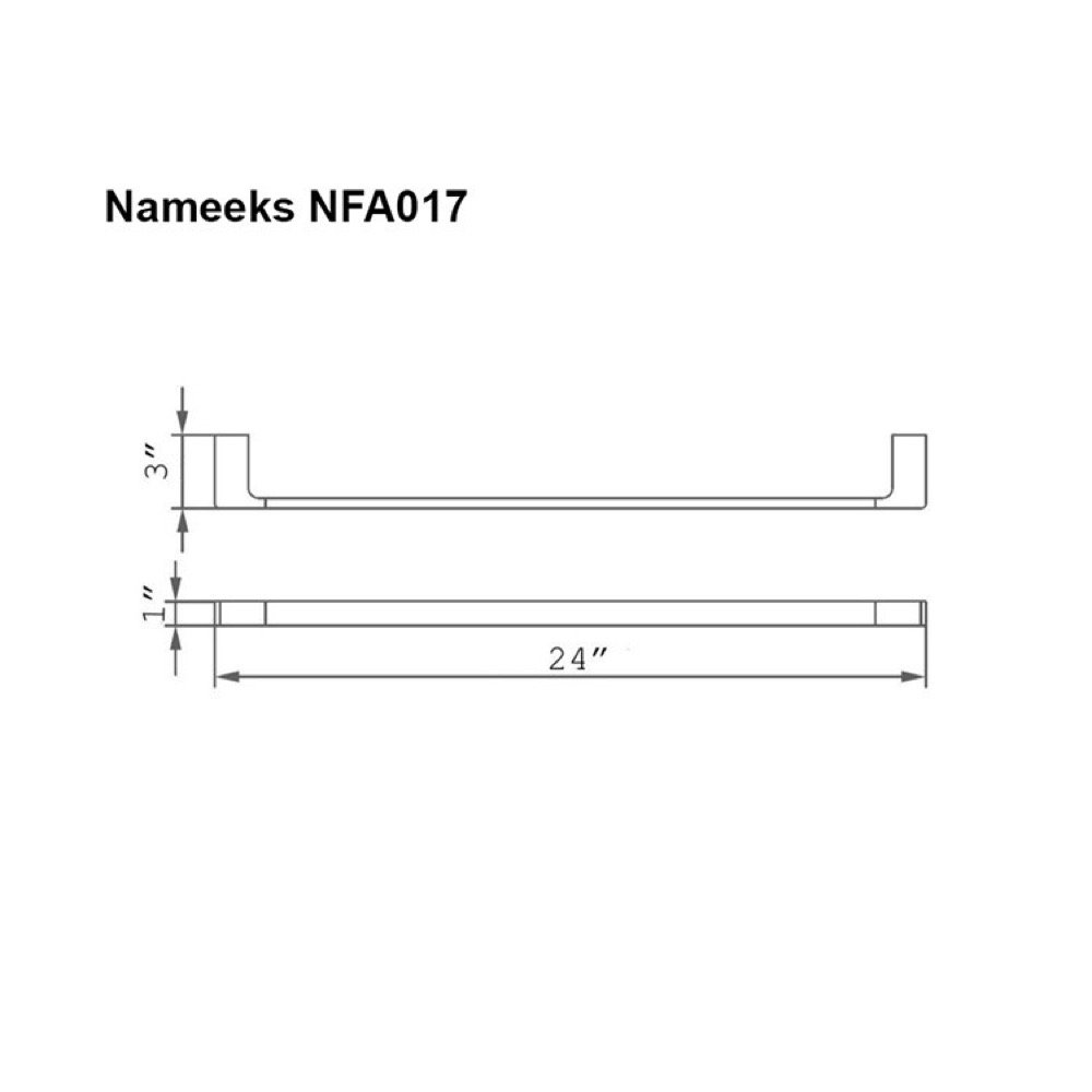 Nameeks NFA017 Chrome Towel Bar - Heavy Duty Stainless Steel Bathroom Towel Rack for Bath, Kitchen & Laundry Room - Easy Installation & Modern Design