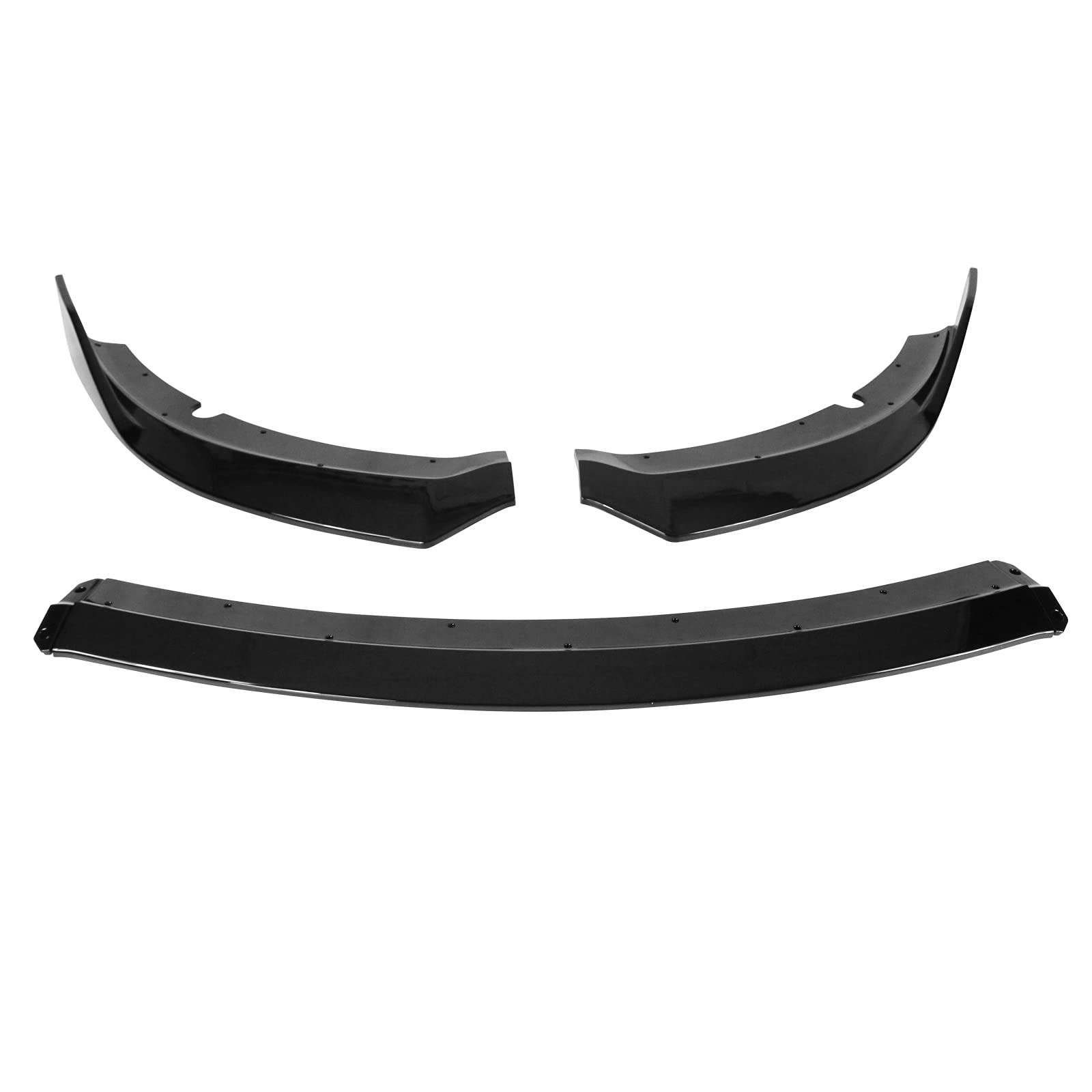 **FREEMOTOR802 Gloss Black ABS Plastic Front Bumper Lip Kit (3-Piece) for 2015-2023 Dodge Charger SRT – Enhances Style & Aerodynamics**    *(Perfect for Car Enthusiasts, Street Racing, and Custom Vehicle Upgrades)*