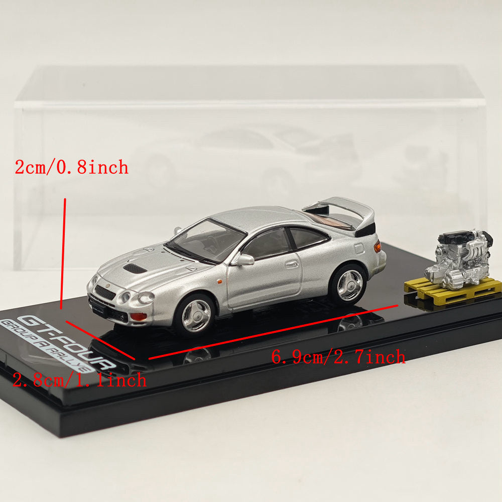 1/64 Scale Toyota Celica GT-Four ST205 WRC Edition Diecast Model Car - Silver HJ641064AS - Collectible Hobby Japan Toy for Car Enthusiasts & Gift Ideas - Perfect for Display, Racing Fans, and Diecast Collections