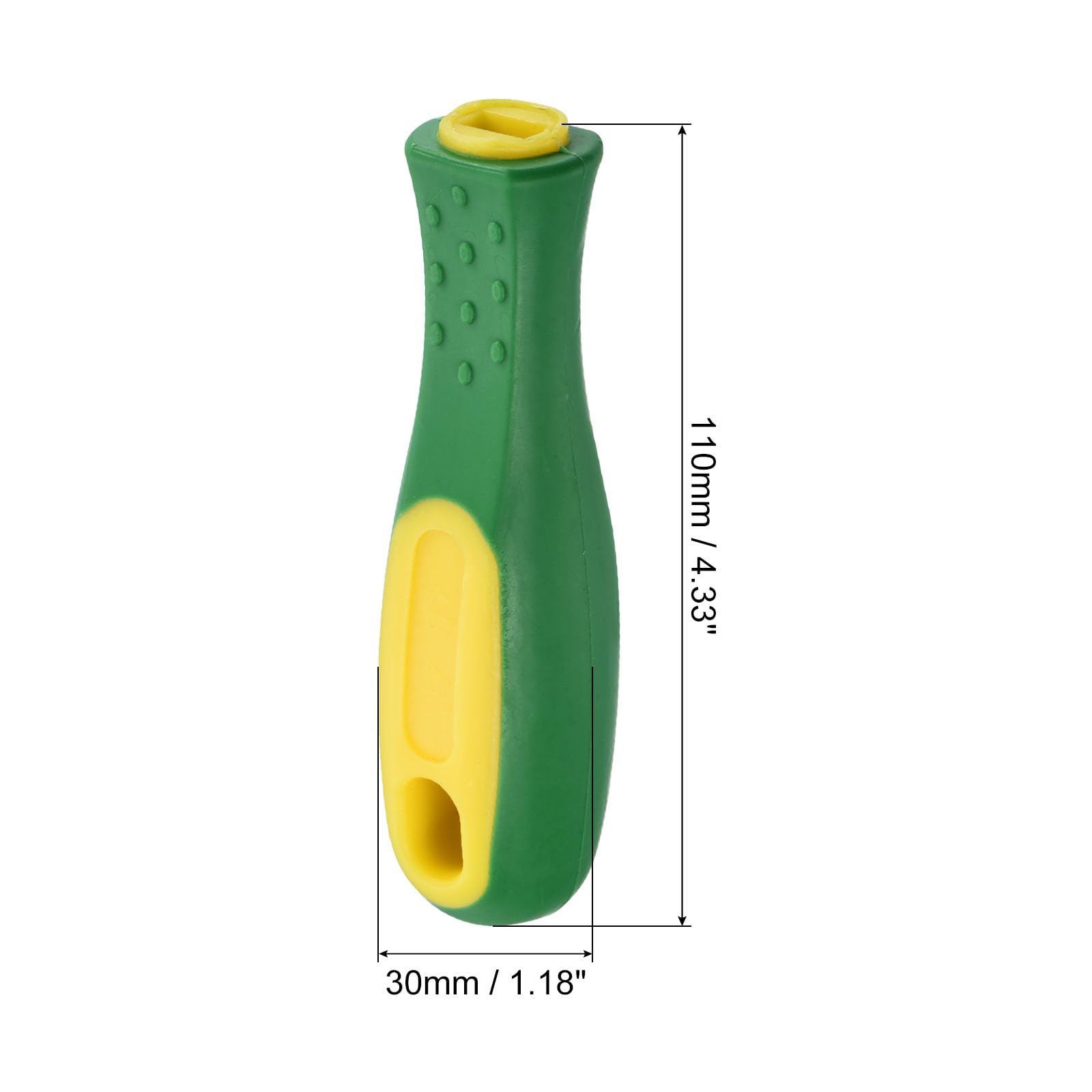PATIKIL 4.3 Inch Rubber File Handle Replacement - 3 Pack with Metal Collar for 0.39