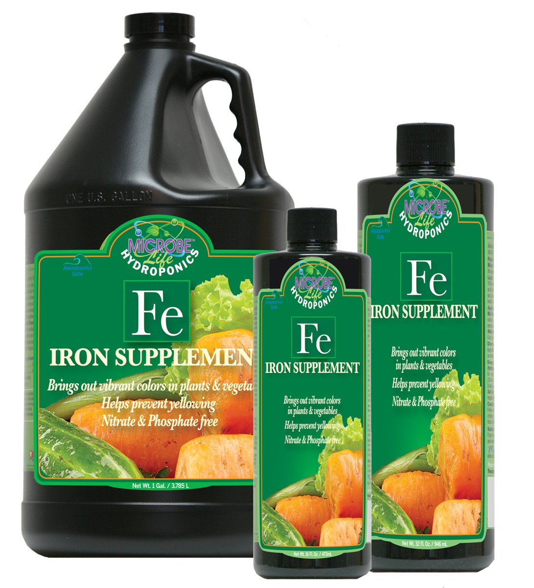 Microbe Life Hydroponics Iron Supplement for Plants - 16oz Liquid Iron Fertilizer for Hydroponic Systems, Boosts Chlorophyll Production & Prevents Iron Deficiency | Ideal for Indoor Gardens, Greenhouses & Hydroponic Farming