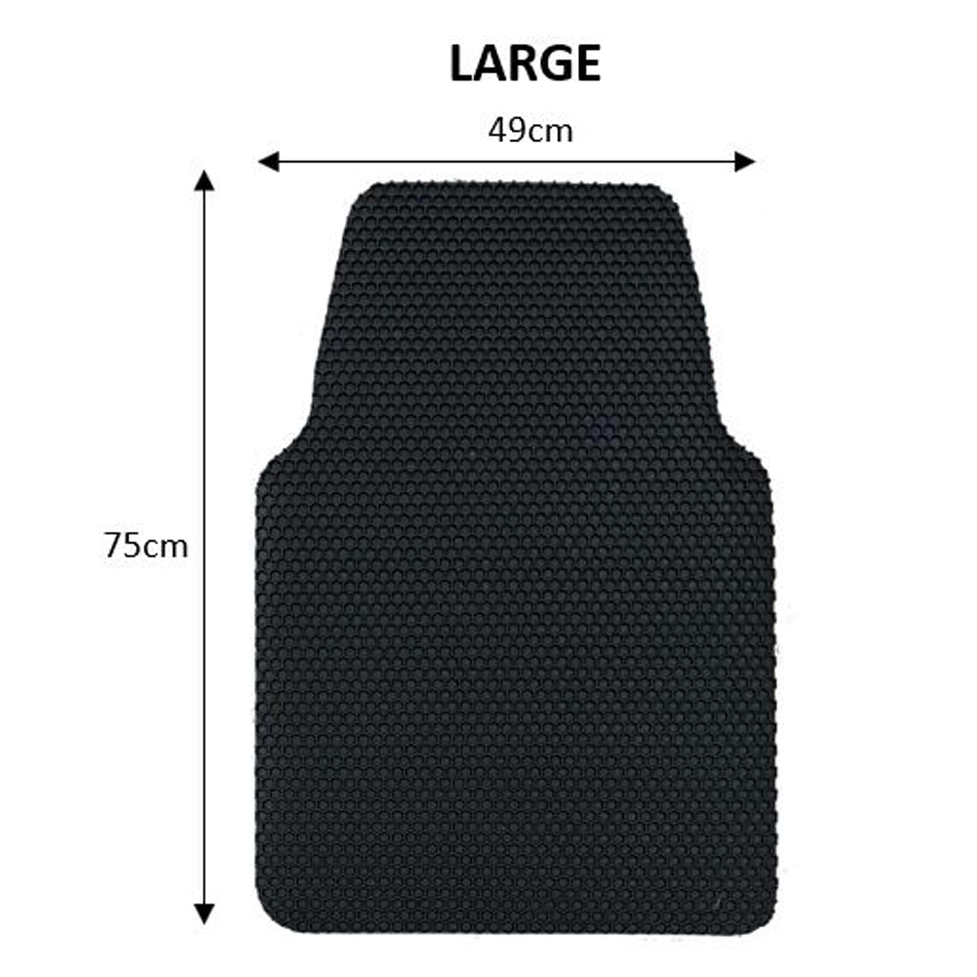 Universal Car Floor Mats - Hexagon Anti-Slip Design, Heavy Duty Waterproof & Easy Clean Dirt Catcher - Perfect for SUVs, Trucks & Sedans (Black, Driver Side, Large 1 Piece) - Ideal for All-Weather Protection & Messy Commutes