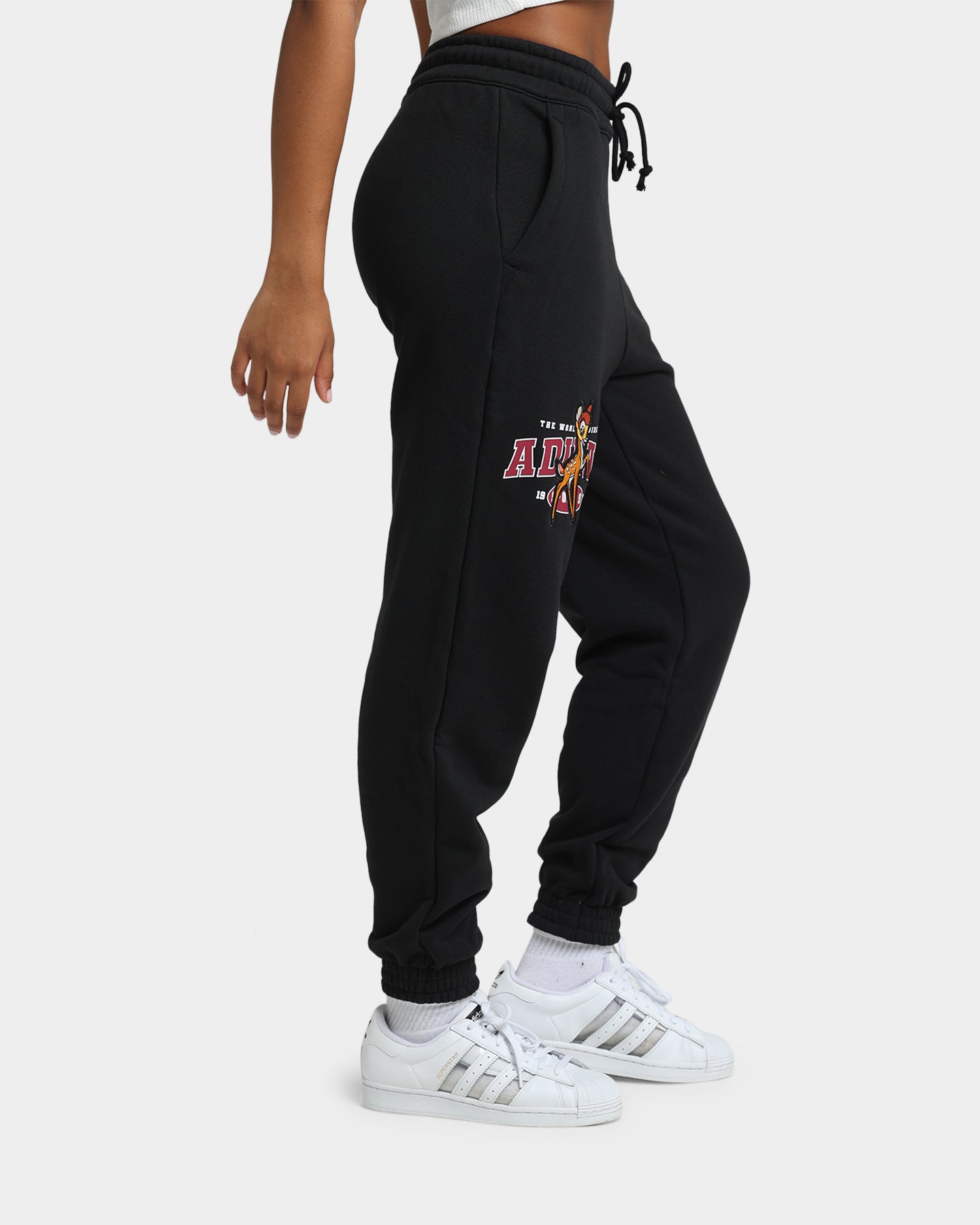 Adidas X Disney Bambi Joggers for Women & Men - Black Athletic Pants for Running, Lounge & Casual Wear