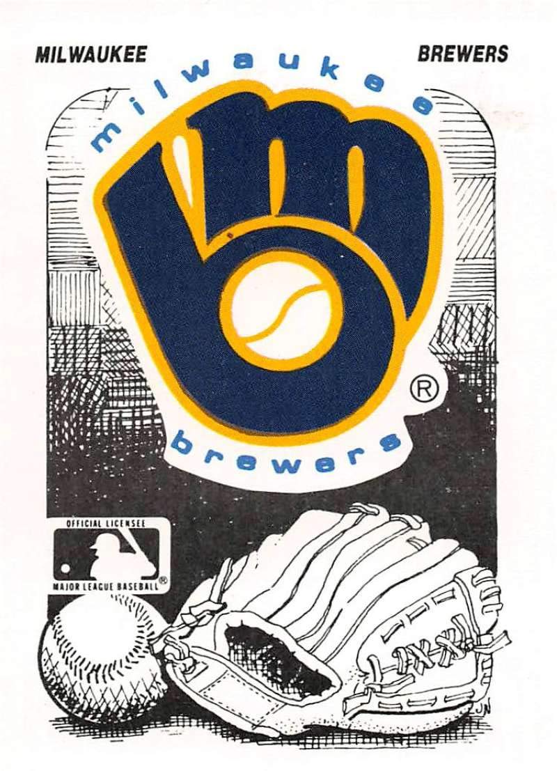 1987 Fleer Team Stickers Baseball Card #NNO Milwaukee Brewers vs New York Mets - Official MLB Trading Card Collectible for Sports Memorabilia & Fan Collections