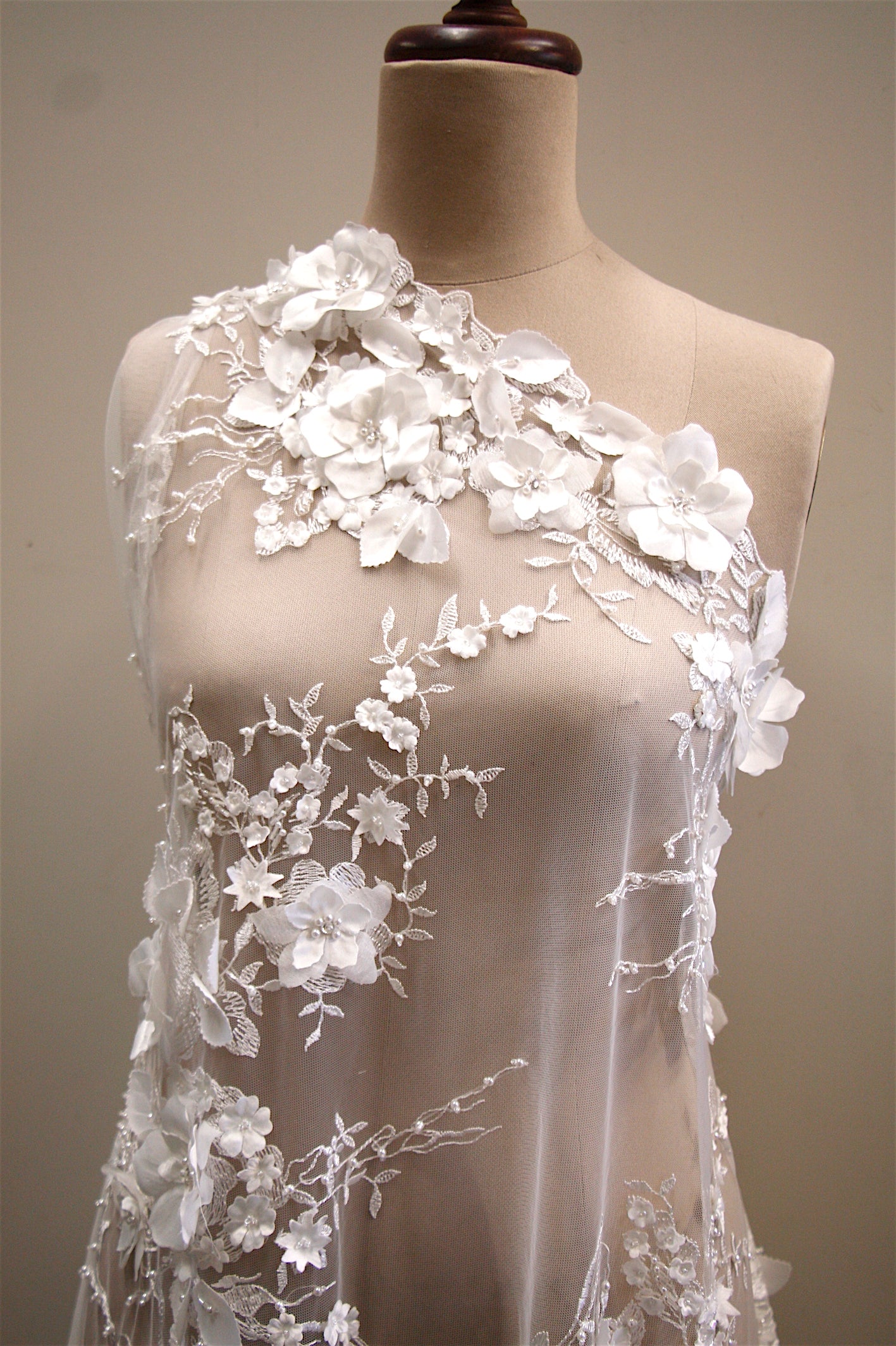 Aurora Ivory Wedding Dress - Elegant Lace Bridal Gown for Bride, Perfect for Church Ceremony & Beach Wedding