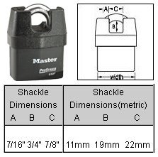 Master Lock Pro Series 6327NKA-3 High Security Padlock (3-Pack) with BumpStop Technology - Heavy Duty Outdoor Use for Gates, Storage Units & Sheds