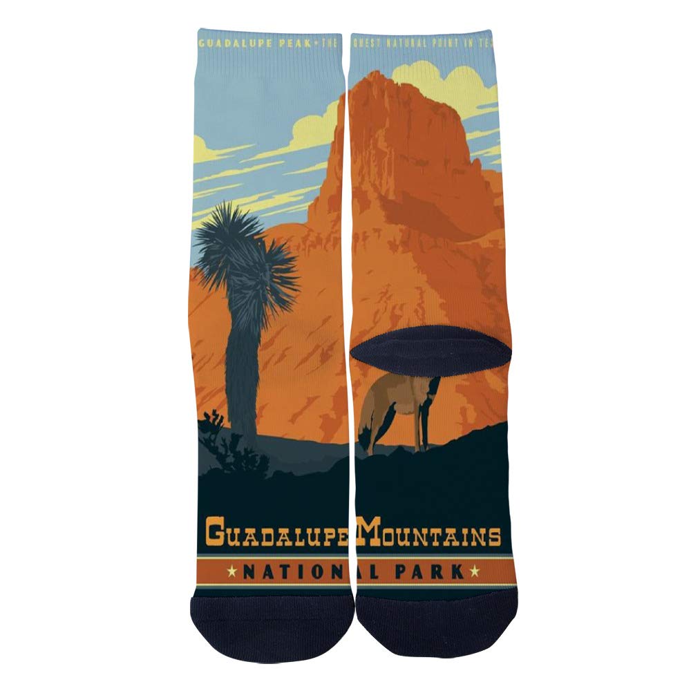 **Guadalupe Mountains National Park Socks for Men & Women – Casual, Custom, Novelty Crew Socks – Perfect Gift for Hikers & Outdoor Enthusiasts**