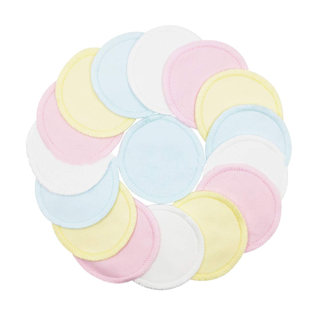 OhhGo Organic Cotton Reusable Makeup Remover Pads - Eco-Friendly Washable Facial Rounds with Mesh Travel Pouch for Sensitive Skin & Sustainable Beauty Routine