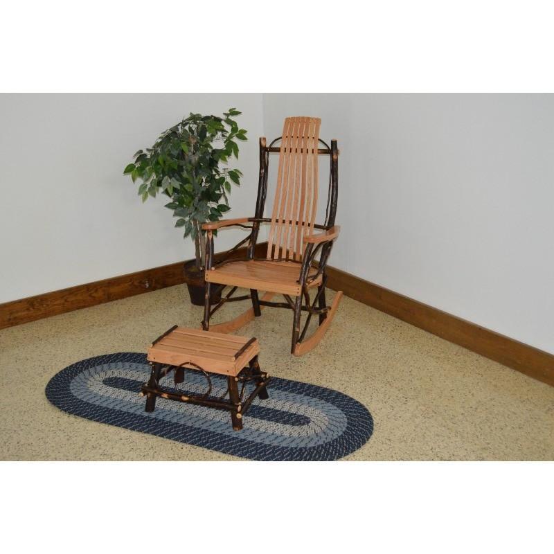 A & L Furniture Hickory Rocking Chair - Handcrafted Wooden Rocker for Living Room, Nursery & Porch - Comfortable & Durable Rocking Chair for Relaxation & Nursing