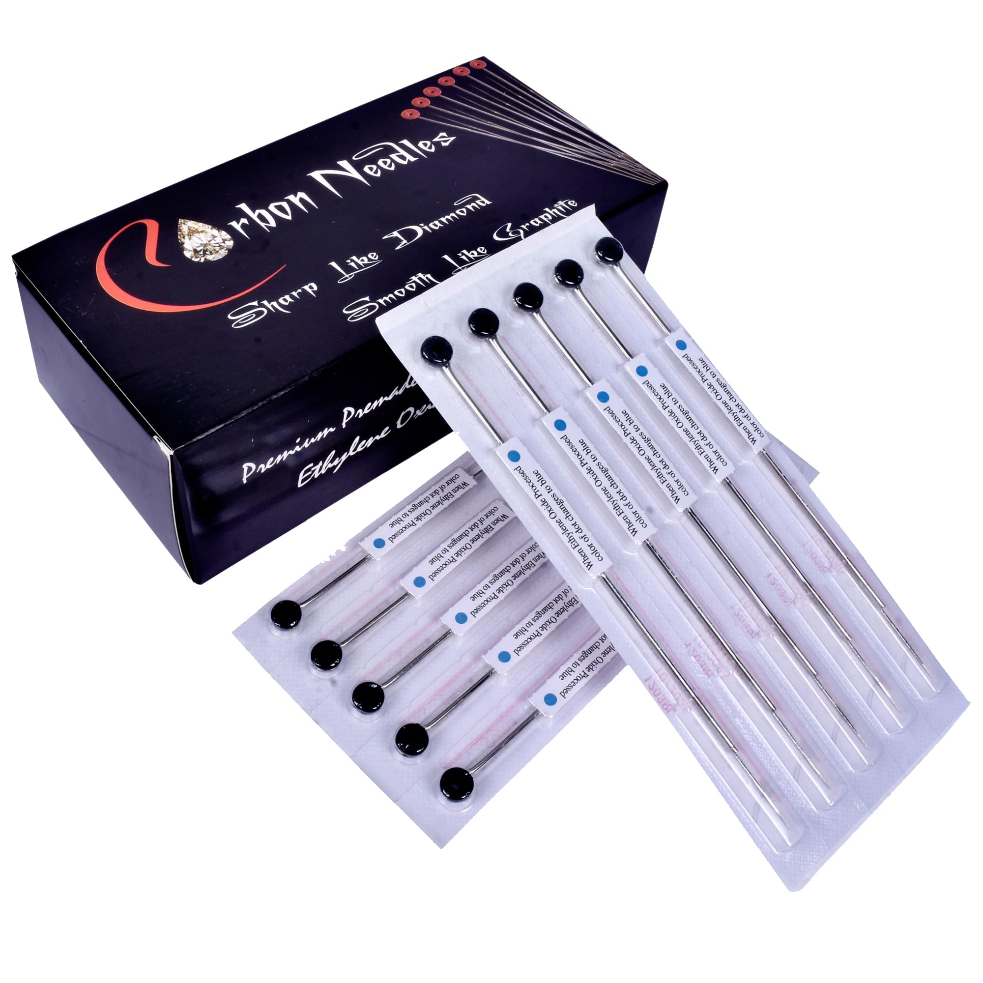 Professional Carbon Tattoo Needles 3RL & 5RL - 50 Needles per Box (1 Box) - High Precision for Fine Lines & Detailed Tattoo Work - Perfect for Tattoo Artists & Beginners