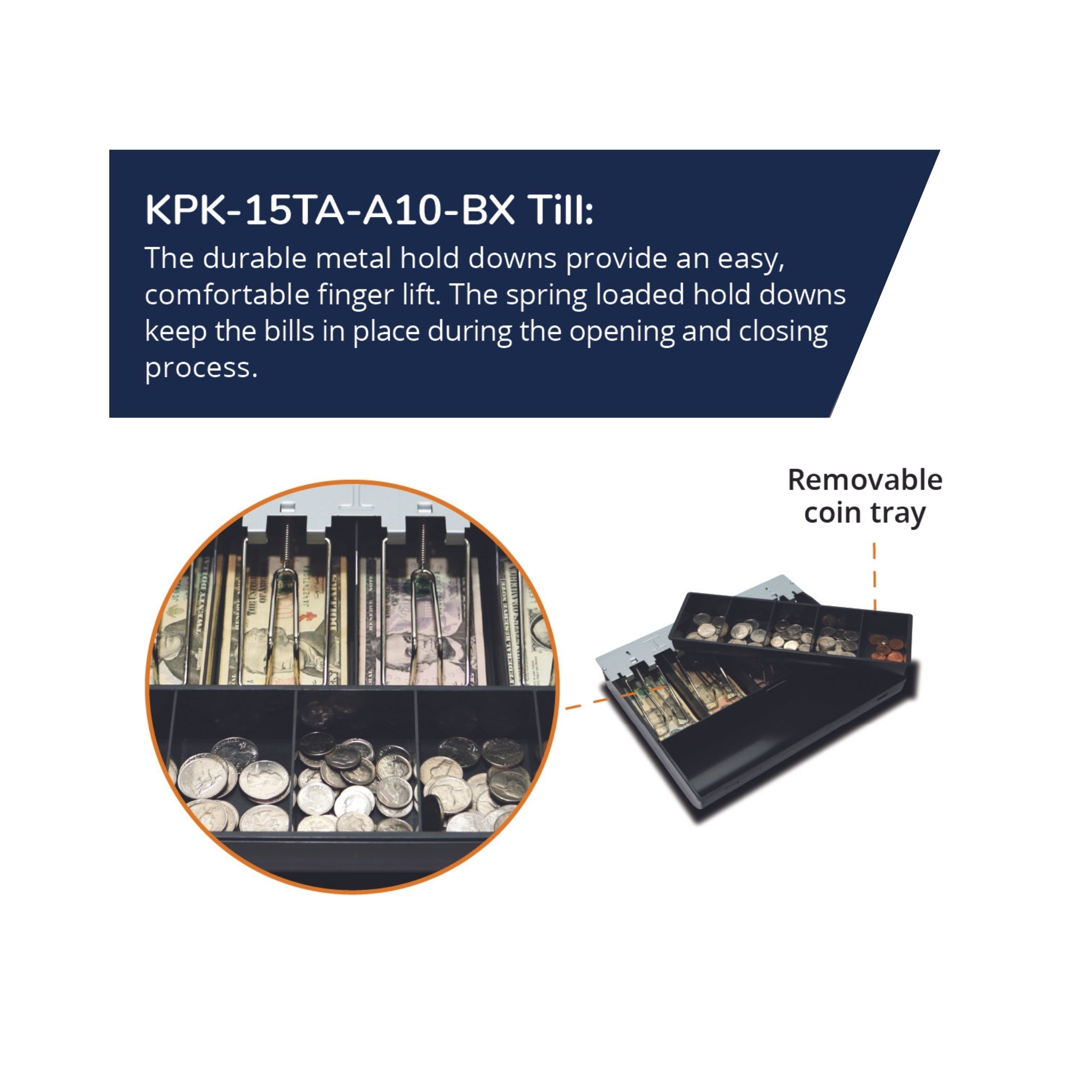 APG Arlo 330 US Currency 4x5 Till Kit - Premium Cash Drawer Organizer for Retail Stores & Small Businesses