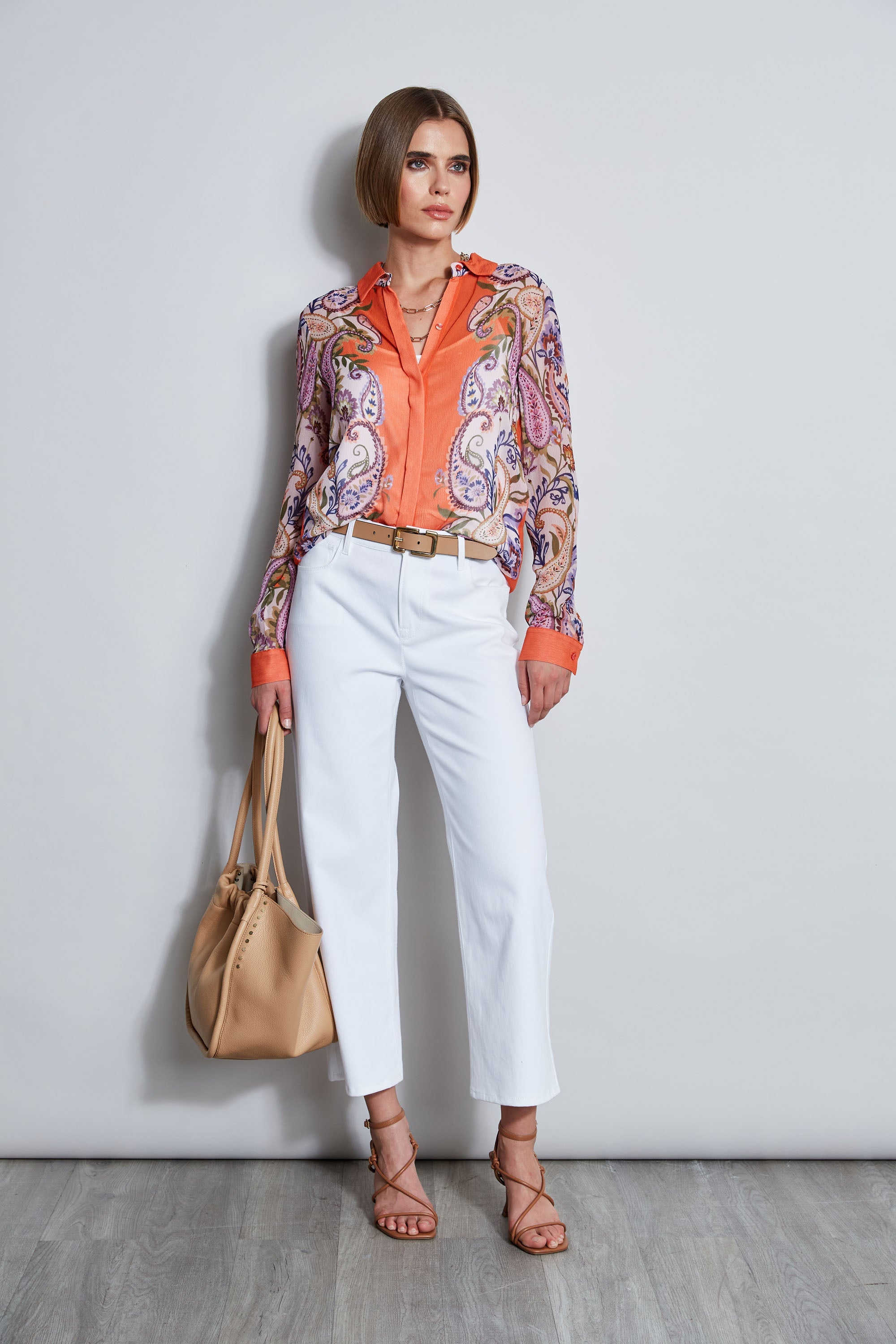 Stylish Silk Paisley Button Down Shirt for Men & Women - Perfect for Office, Date Night & Special Occasions