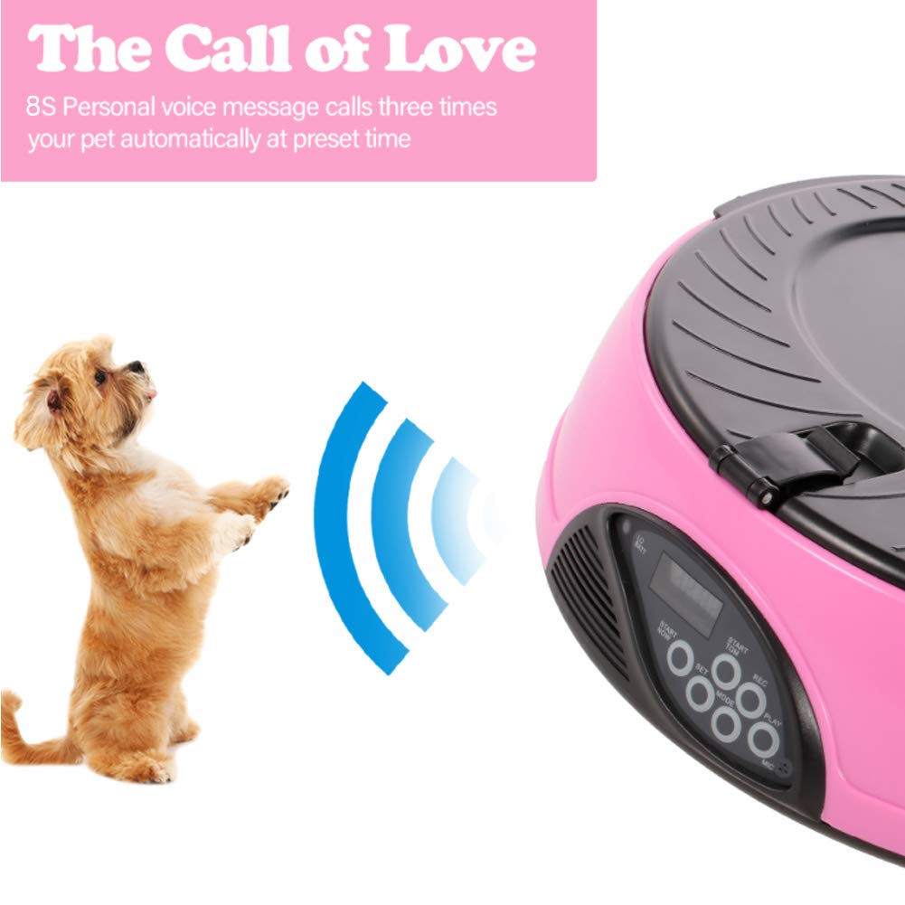 Automatic Pet Feeder - 6 Meal Programmable Dog & Cat Food Dispenser for Wet & Dry Food - BPA Free, Dishwasher Safe - Perfect for Travel, Workdays & Busy Pet Owners