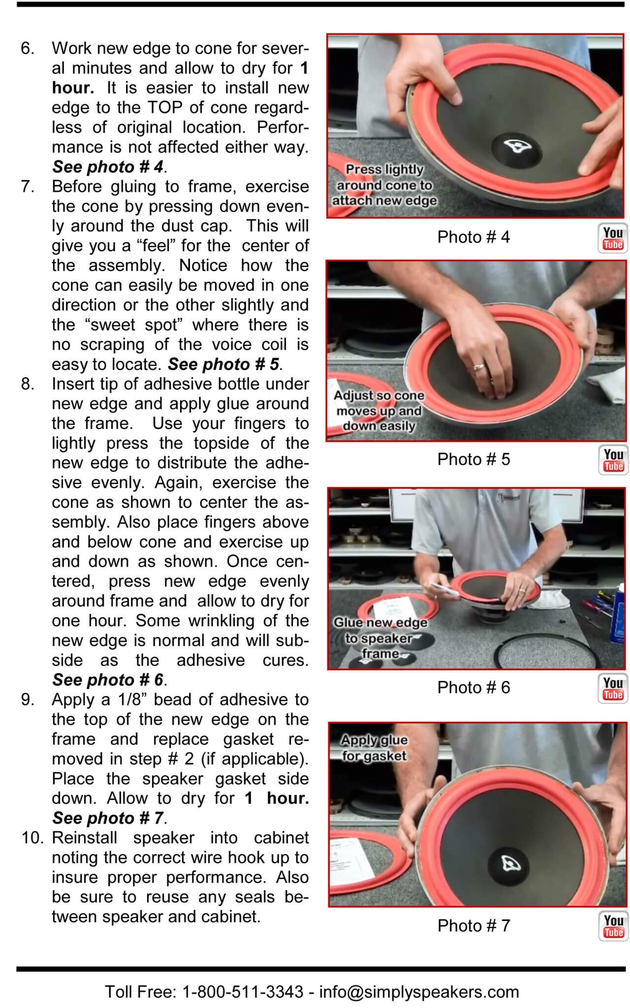 Simply Speakers 10 Inch Foam Edge Repair Kit for JBL LE10, LE111, FSK-9JBL (Pair) - Perfect for Home Audio and Studio Speaker Restoration