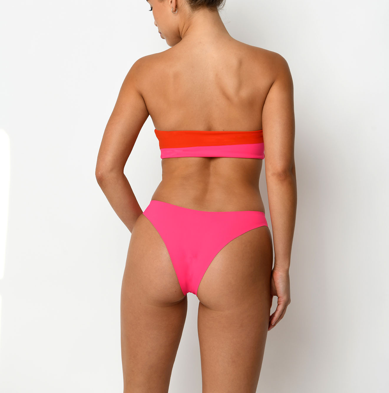 Bonded Curve Bottom Leggings in Dahlia/Red - High Waist Yoga Pants for Women, Perfect for Workout, Running & Lounge Wear
