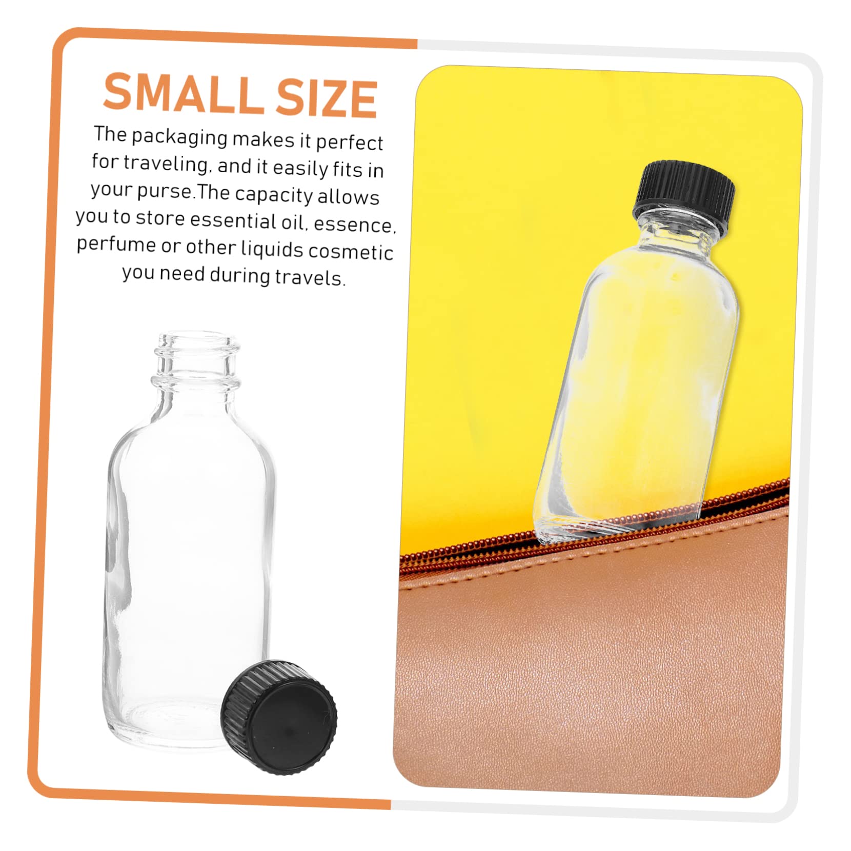 Hoement 15Pcs Amber Glass Essential Oil Bottles - Multipurpose Empty Glass Bottles for Perfume, Cosmetics & Samples | Portable Vials for DIY, Aromatherapy & Travel Use