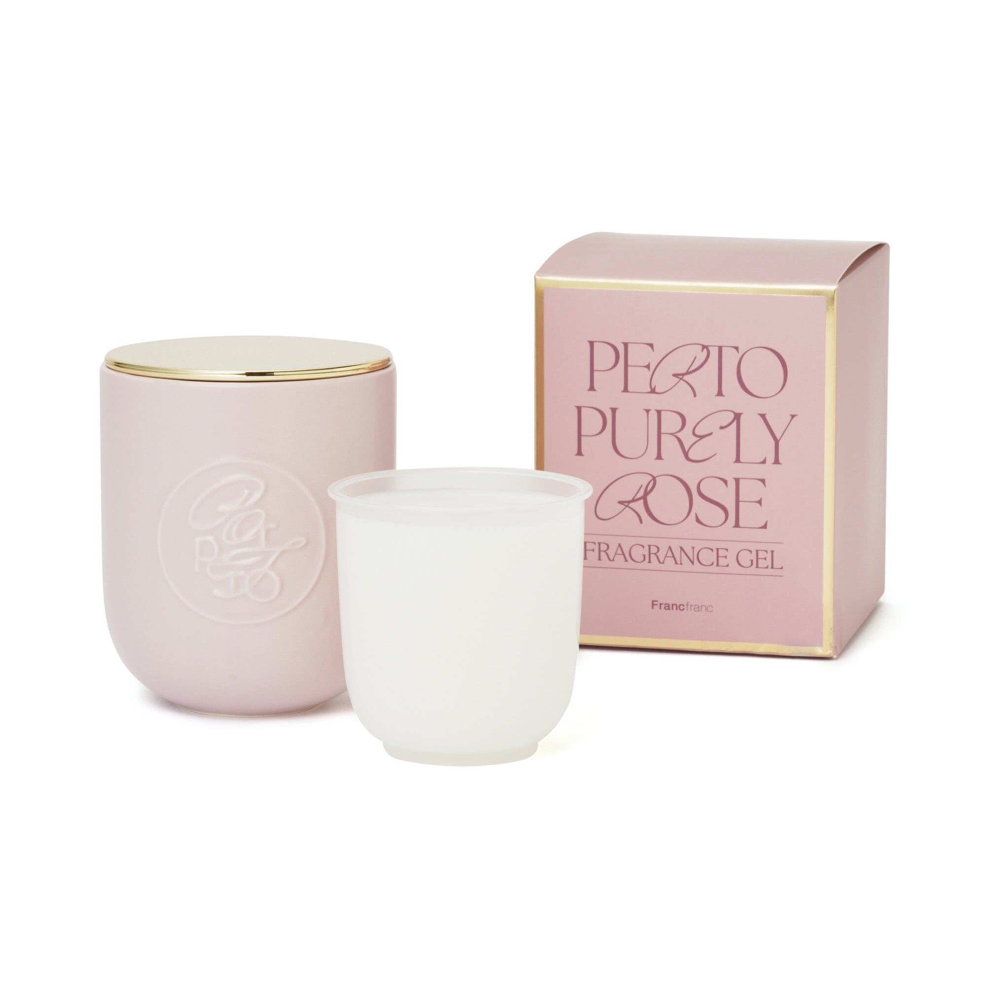 Perto Fragrance Gel - Pink Rose Scented Air Freshener for Home, Office & Car | Long-Lasting Aroma | Natural Essential Oils | Stress Relief & Relaxation