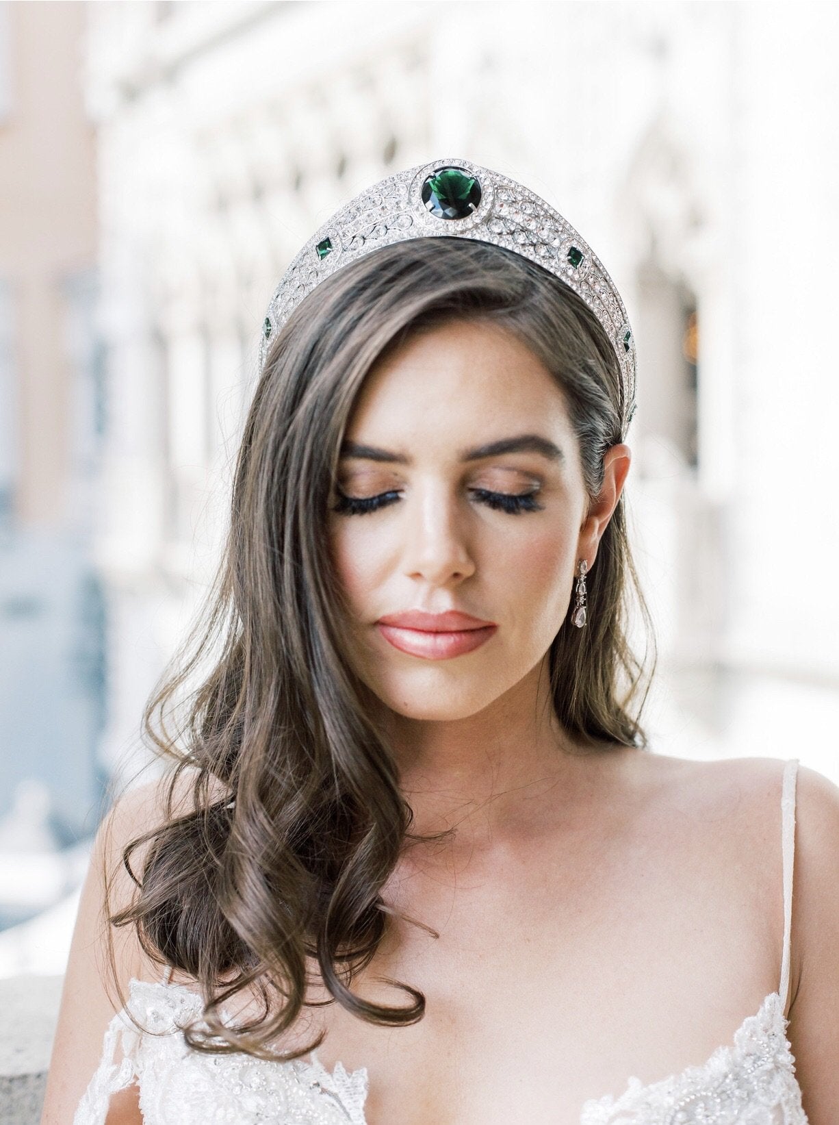 Eugenie Tiara - Elegant Crystal Bridal Crown for Weddings, Prom, Pageants & Special Occasions
