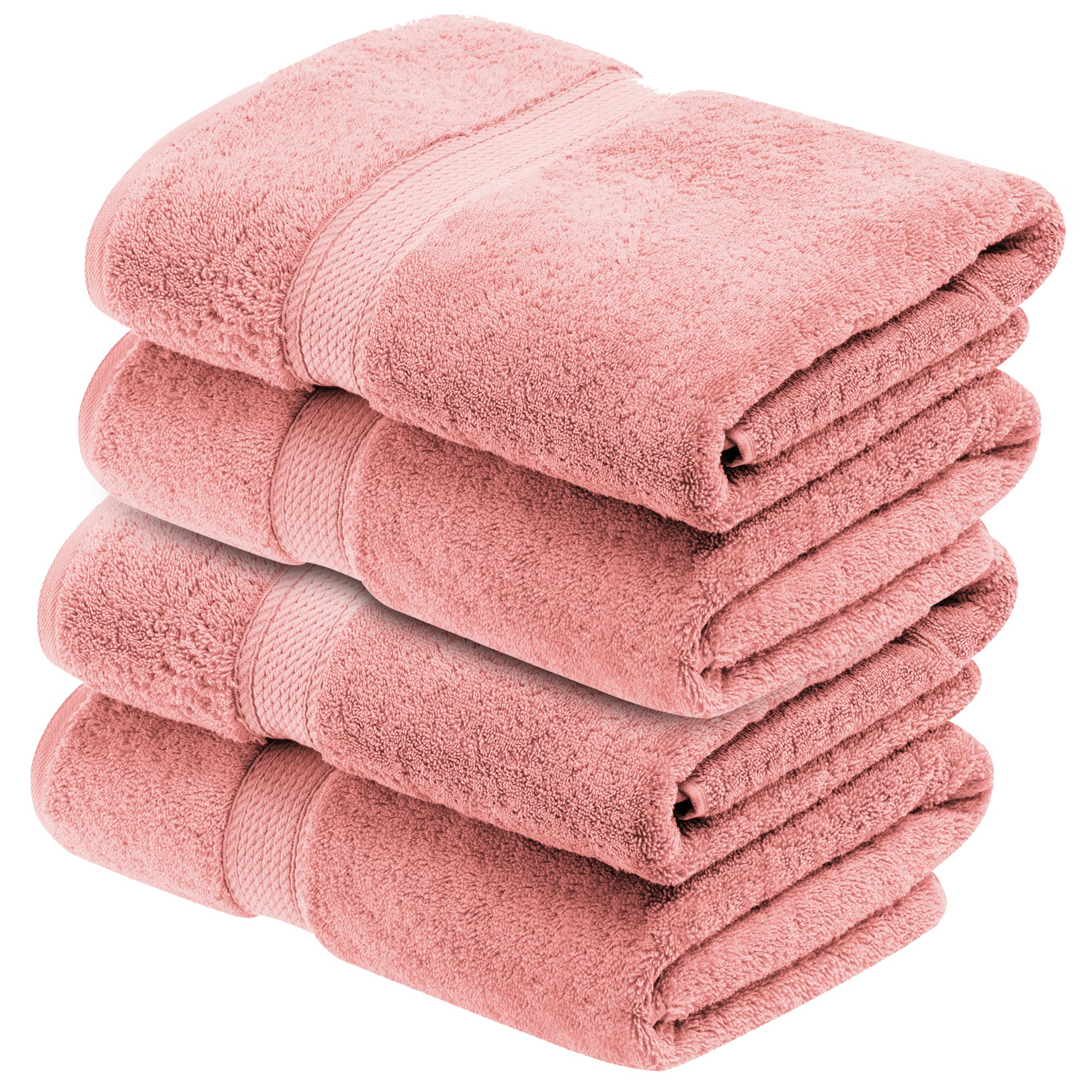 Premium 4-Piece Egyptian Cotton Bath Towel Set - Ultra Soft, Heavyweight & Plush Pile for Spa-Like Luxury at Home | Perfect for Bath, Beach & Guest Use