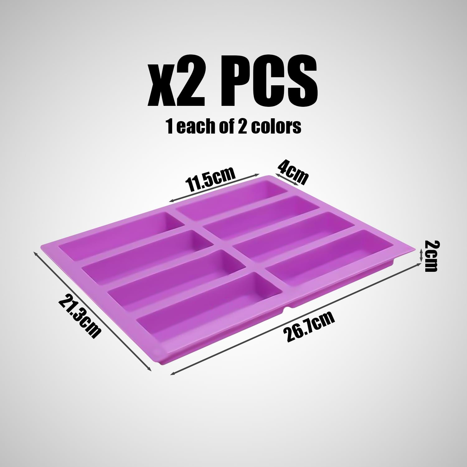 NyxSeat 8-Cavity Silicone Bar Mold - Non-Stick Rectangular Baking Tray for Granola Bars, Energy Bars, Cookies - Flexible & Easy to Release Kitchen Baking Tool (Perfect for Homemade Snacks, Meal Prep & Party Treats)