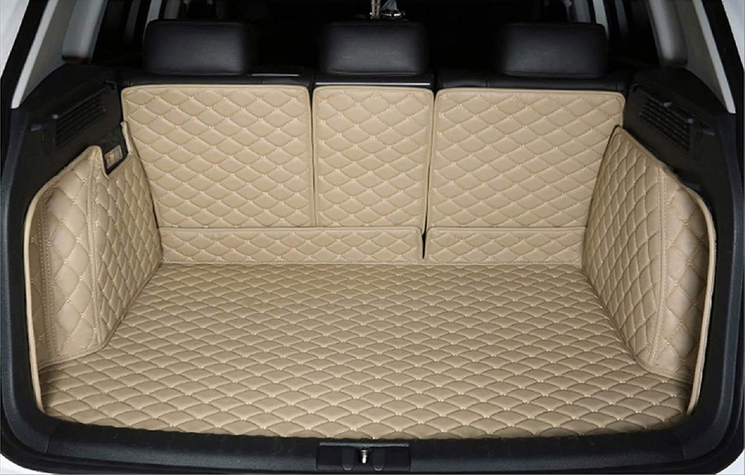 OkuTech 3D Full Coverage Waterproof Custom Fit Car Trunk Liner for Mazda CX-3 (2016-2021) - All Weather Protection, Durable Beige Cargo Mat - Perfect for Road Trips, Groceries & Pet Transport
