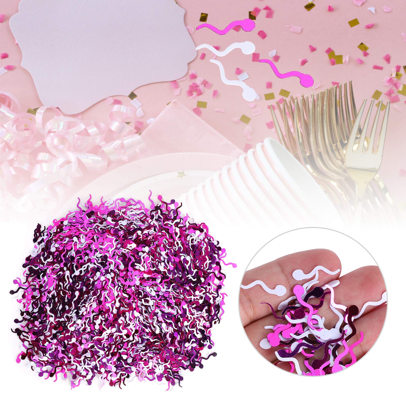 Tadpole-Shaped Table Confetti Decorations for Bath Parties, Weddings & Happy Celebrations – Perfect for Party Supplies, Surprise Events & Festive Scenes