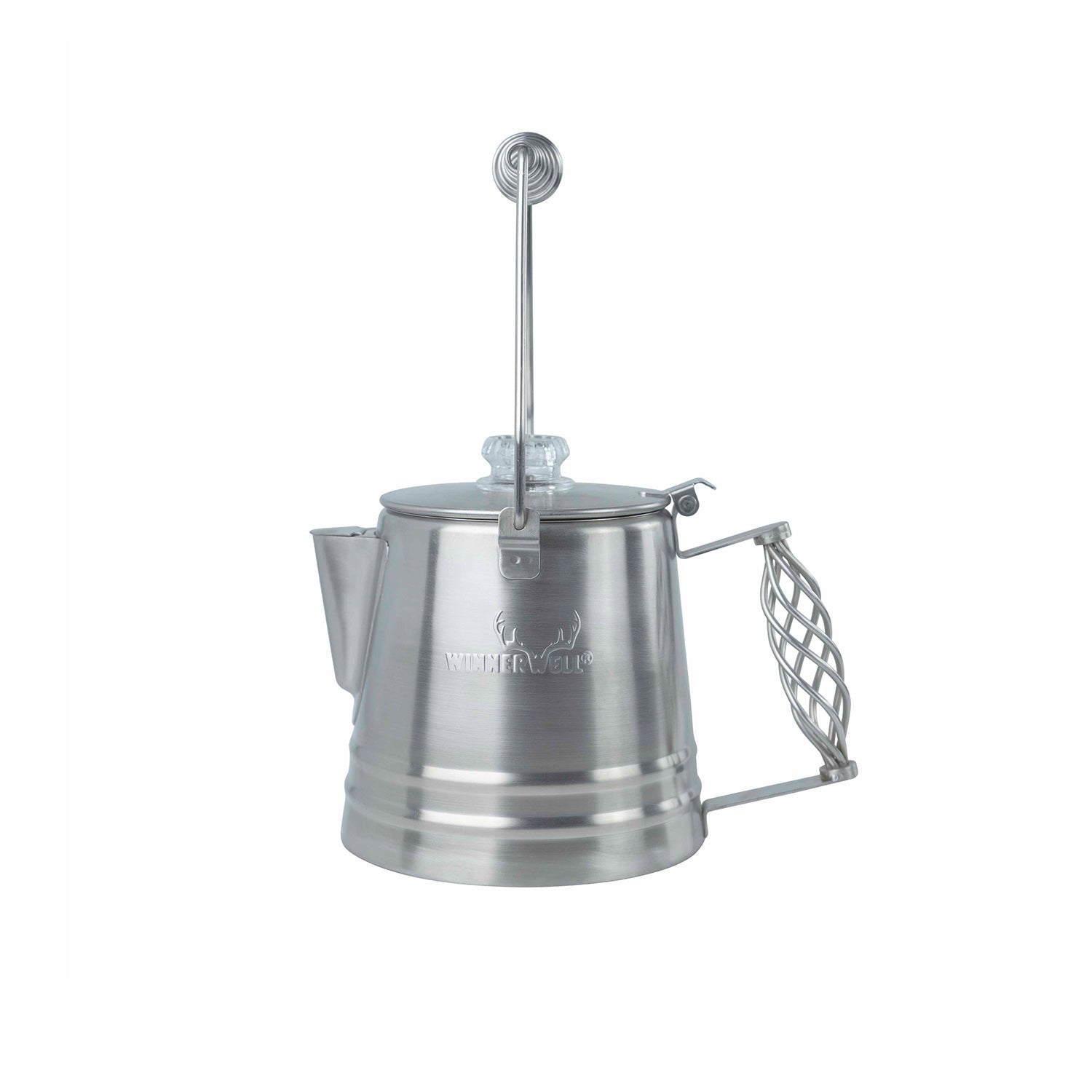 Premium 9-Cup Stainless Steel Stovetop Percolator Coffee Maker - Perfect for Camping, Hiking & Outdoor Adventures