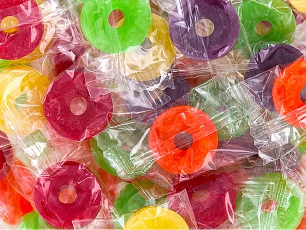 Smiling Sweets Life Savers Hard Candy - 5 Assorted Flavors (Cherry, Watermelon, Orange, Pineapple, Raspberry) - 2 lb Bulk Bag - Individually Wrapped Candies - Perfect for Pantry Stocking, Party Favors, Office Snacks & Holiday Treats